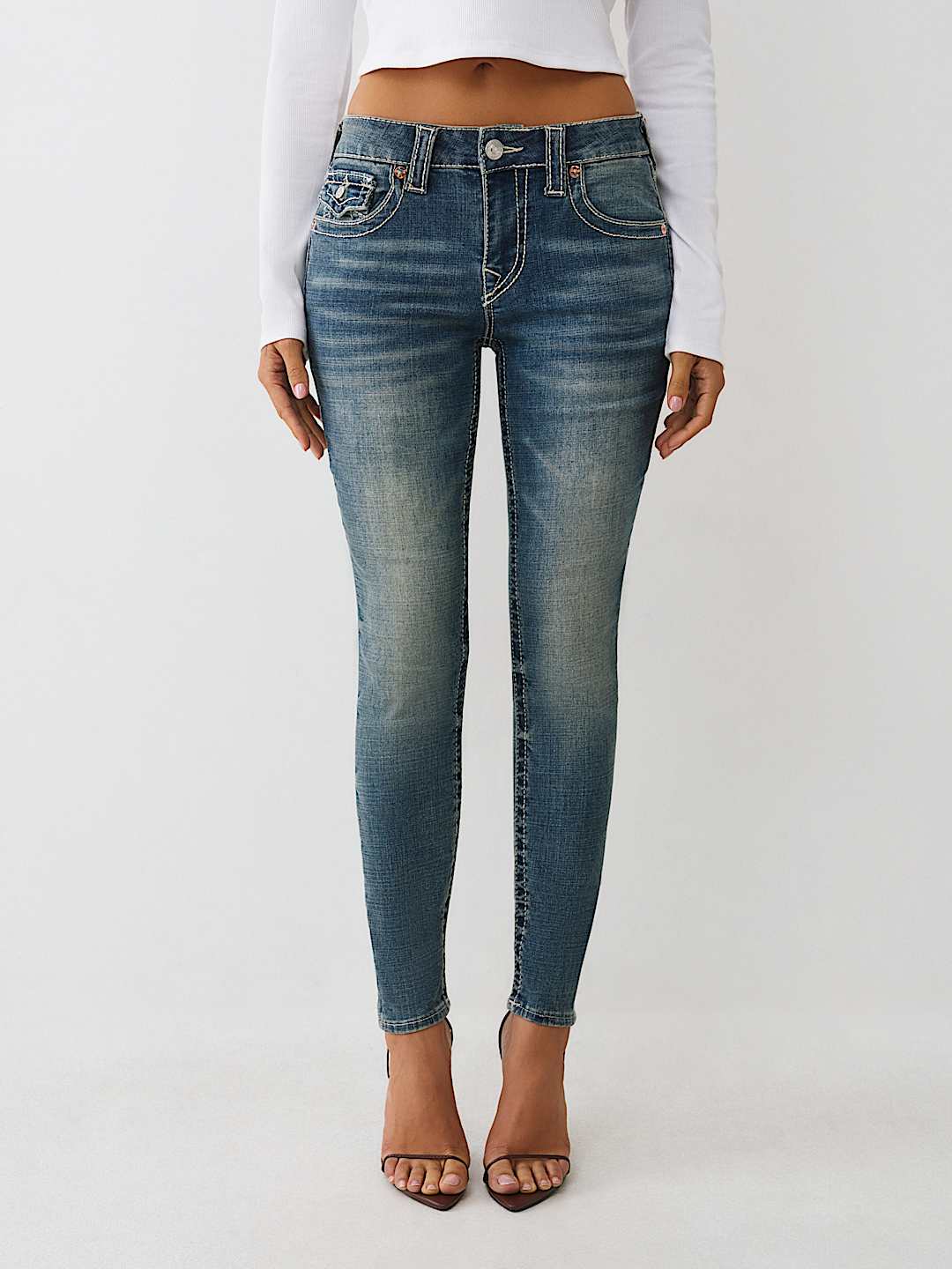 JENNIE MID RISE BIG T CURVY SKINNY JEAN, image 2