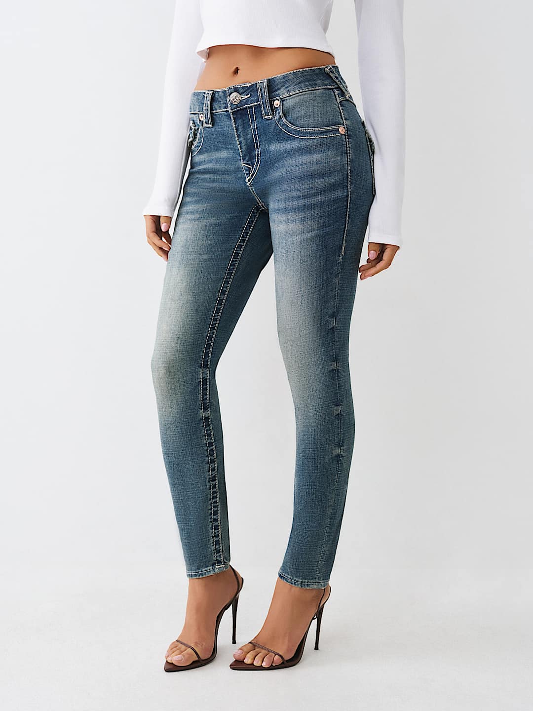 JENNIE MID RISE BIG T CURVY SKINNY JEAN, image 4