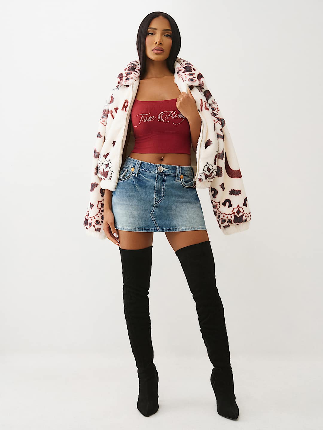 SADIE ROPE STITCH DENIM SKIRT, image 5