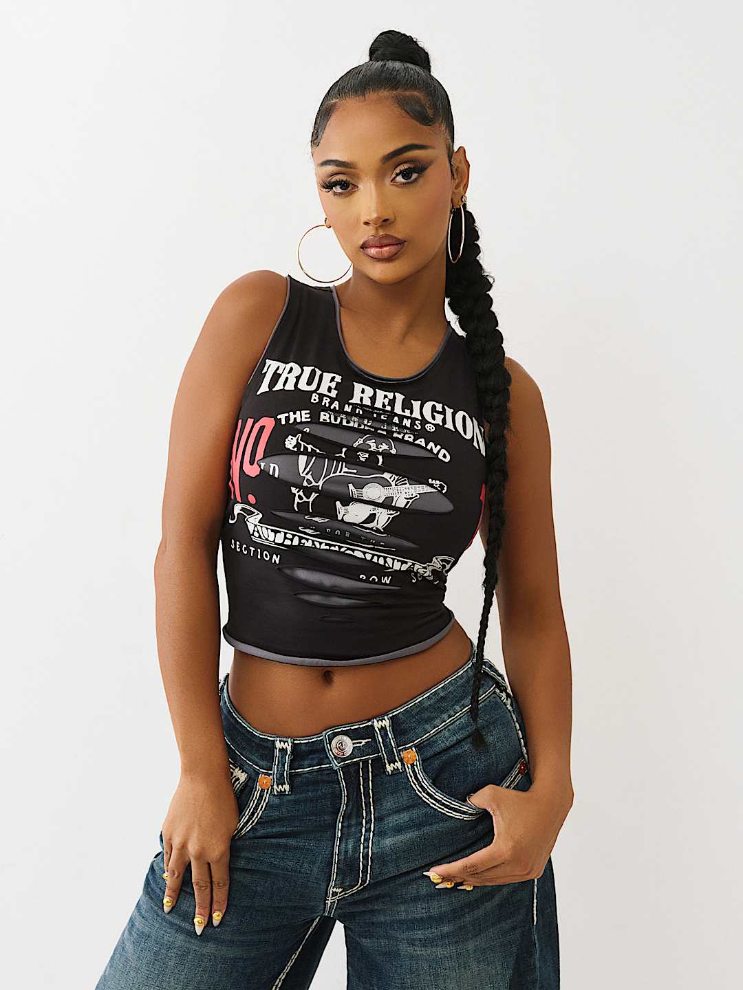 LAYERED RIPPED TANK TOP, image 1