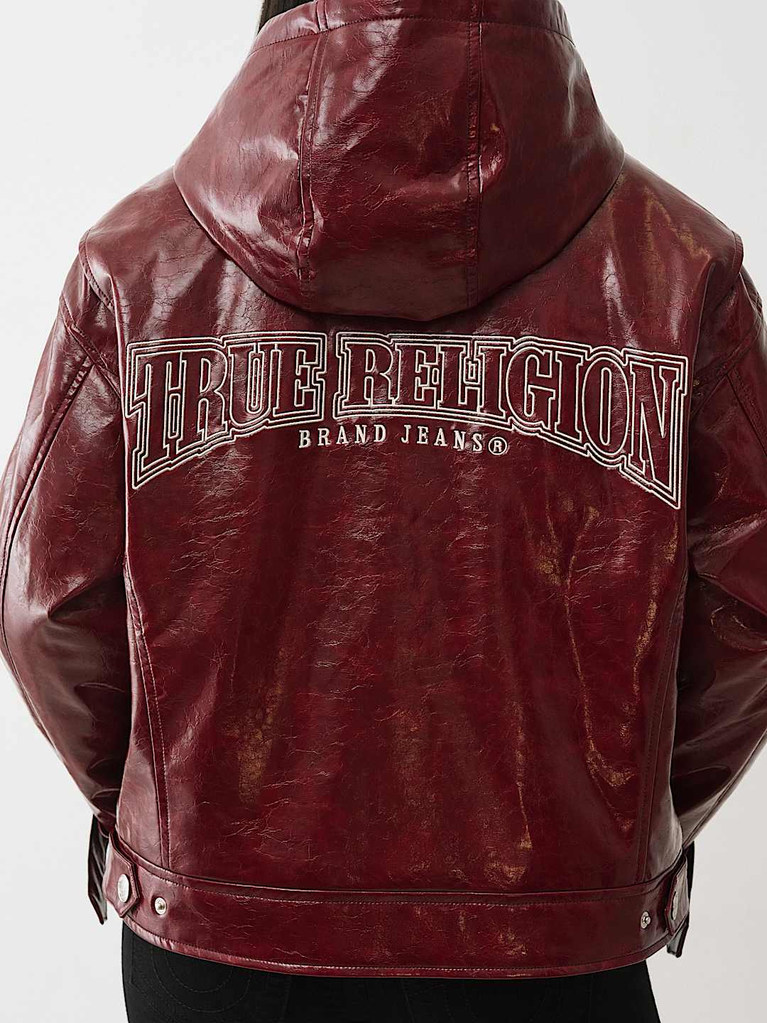 OVERSIZED PATENT LEATHER JACKET - Biking Red | True Religion