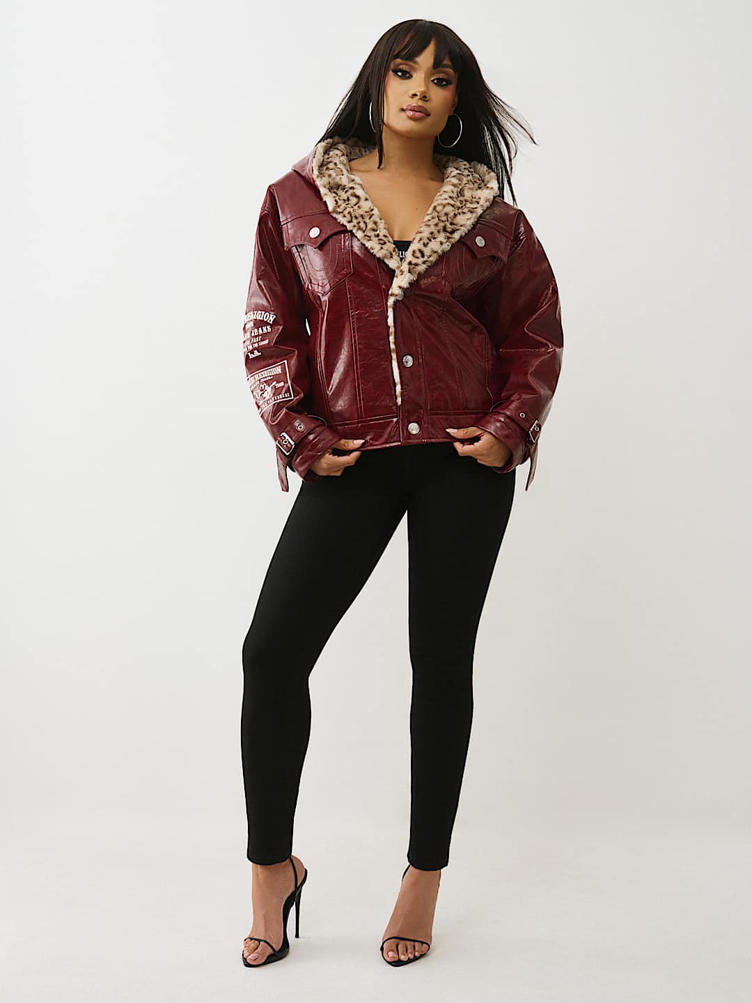 OVERSIZED PATENT LEATHER JACKET, image 4