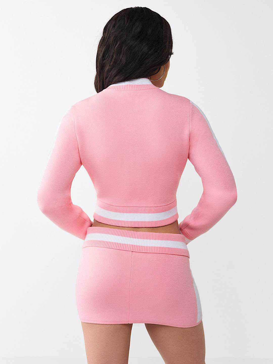 JACQUARD SHRUNKEN TRACK JACKET, image 5