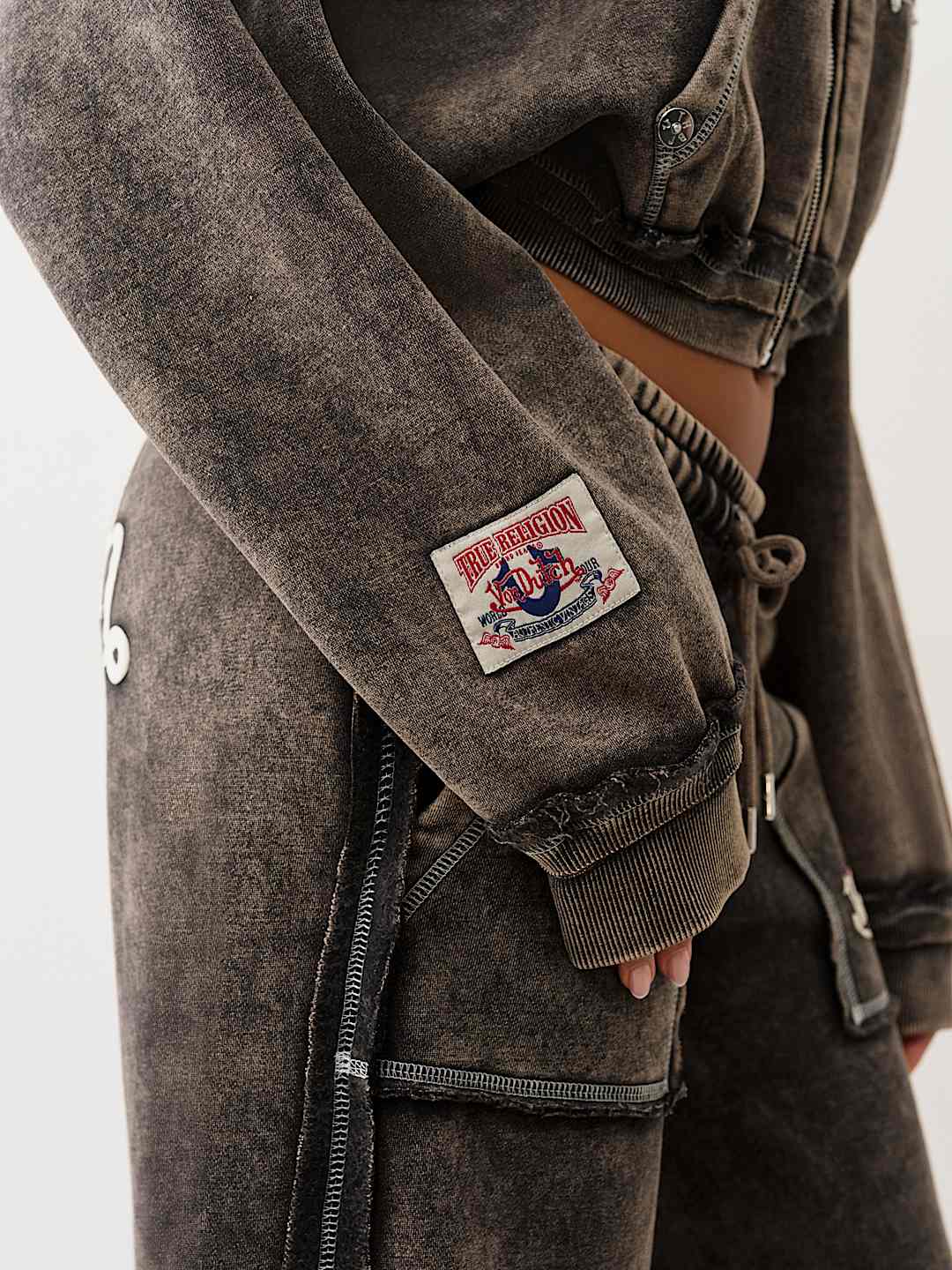 TRUE RELIGION X VON DUTCH WASHED GIRLFRIEND ZIP HOODIE