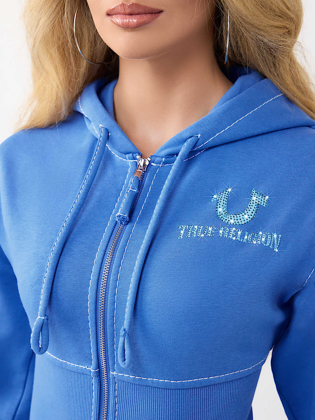 SUDADERA CON CAPUCHA Y CIERRE DE PRETINA ALTA BIG T, image 6