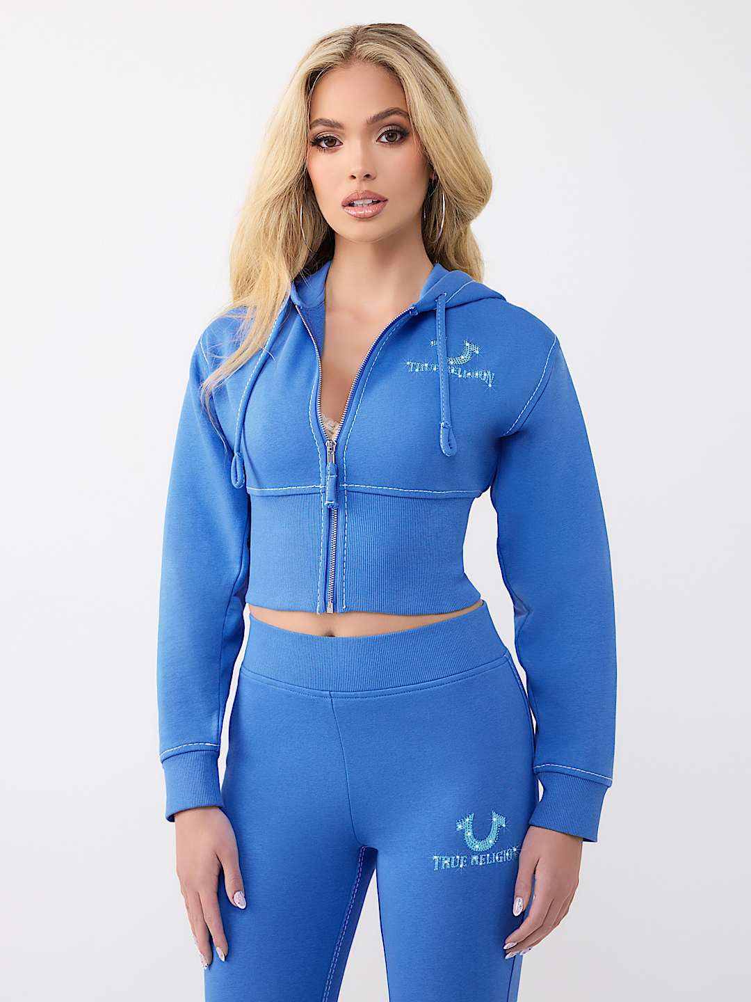 SUDADERA CON CAPUCHA Y CIERRE DE PRETINA ALTA BIG T, image 1