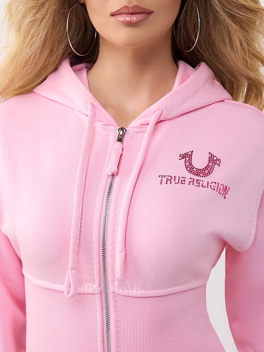SUDADERA CON CAPUCHA Y CIERRE DE PRETINA ALTA BIG T, image 5