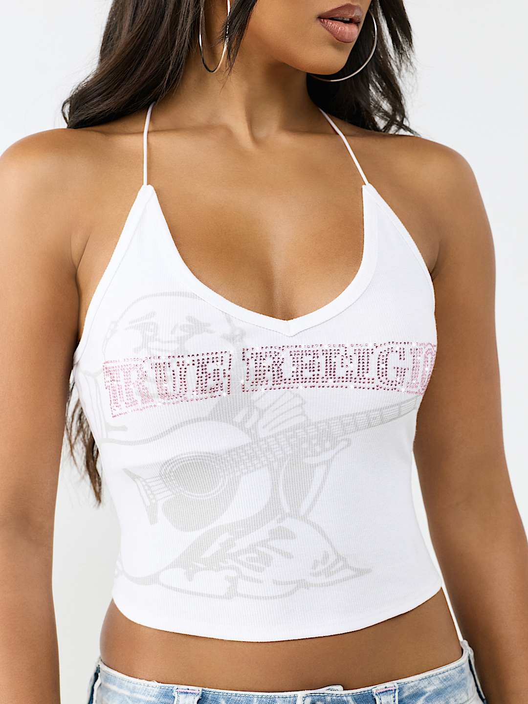 CRYSTAL RIBBED CAMI TOP, image 1
