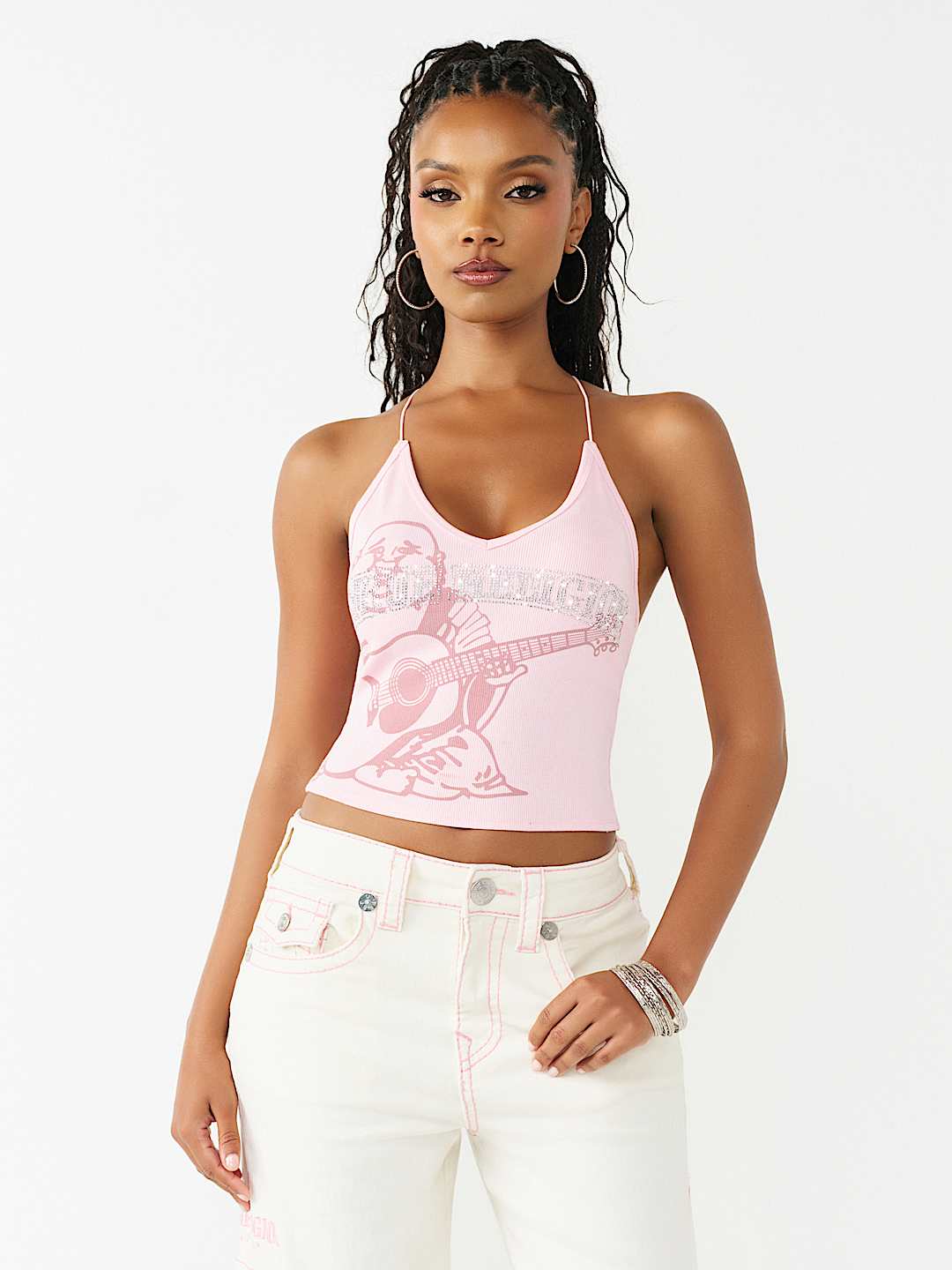 CRYSTAL RIBBED CAMI TOP, image 2