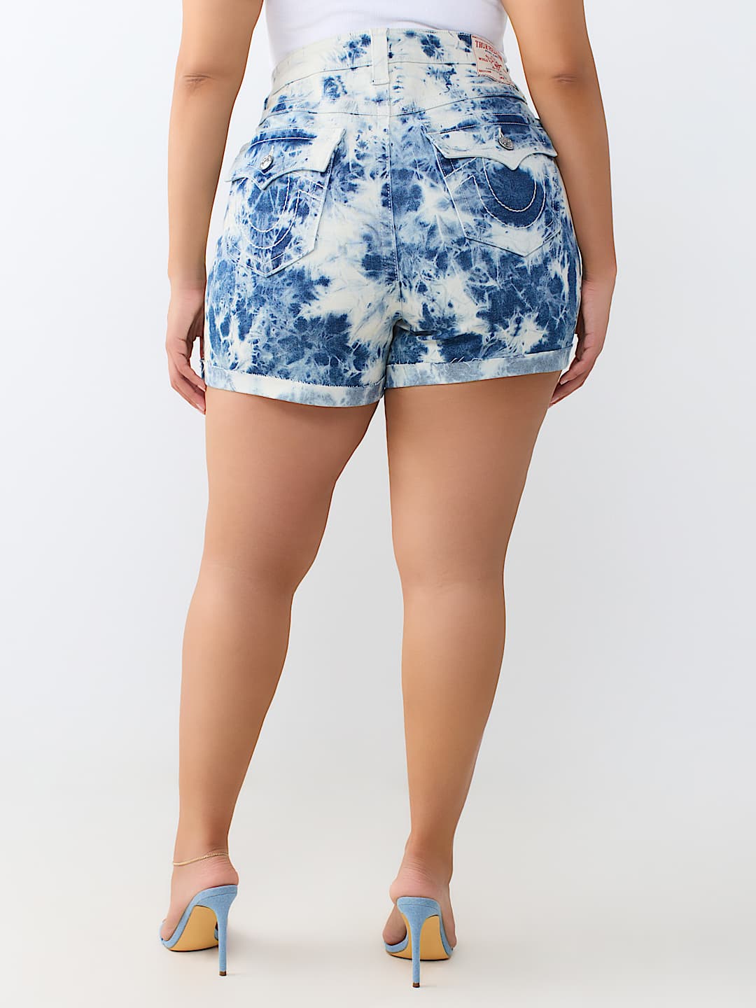 PLUS JENNIE MID RISE FLAP CURVY SHORT