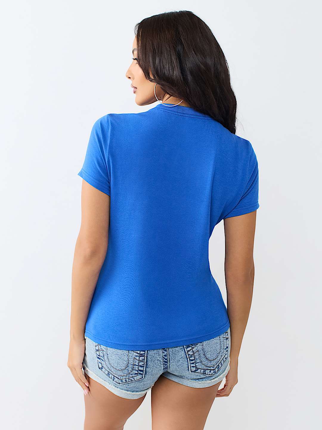 CRYSTAL HORSESHOE CREWNECK TEE