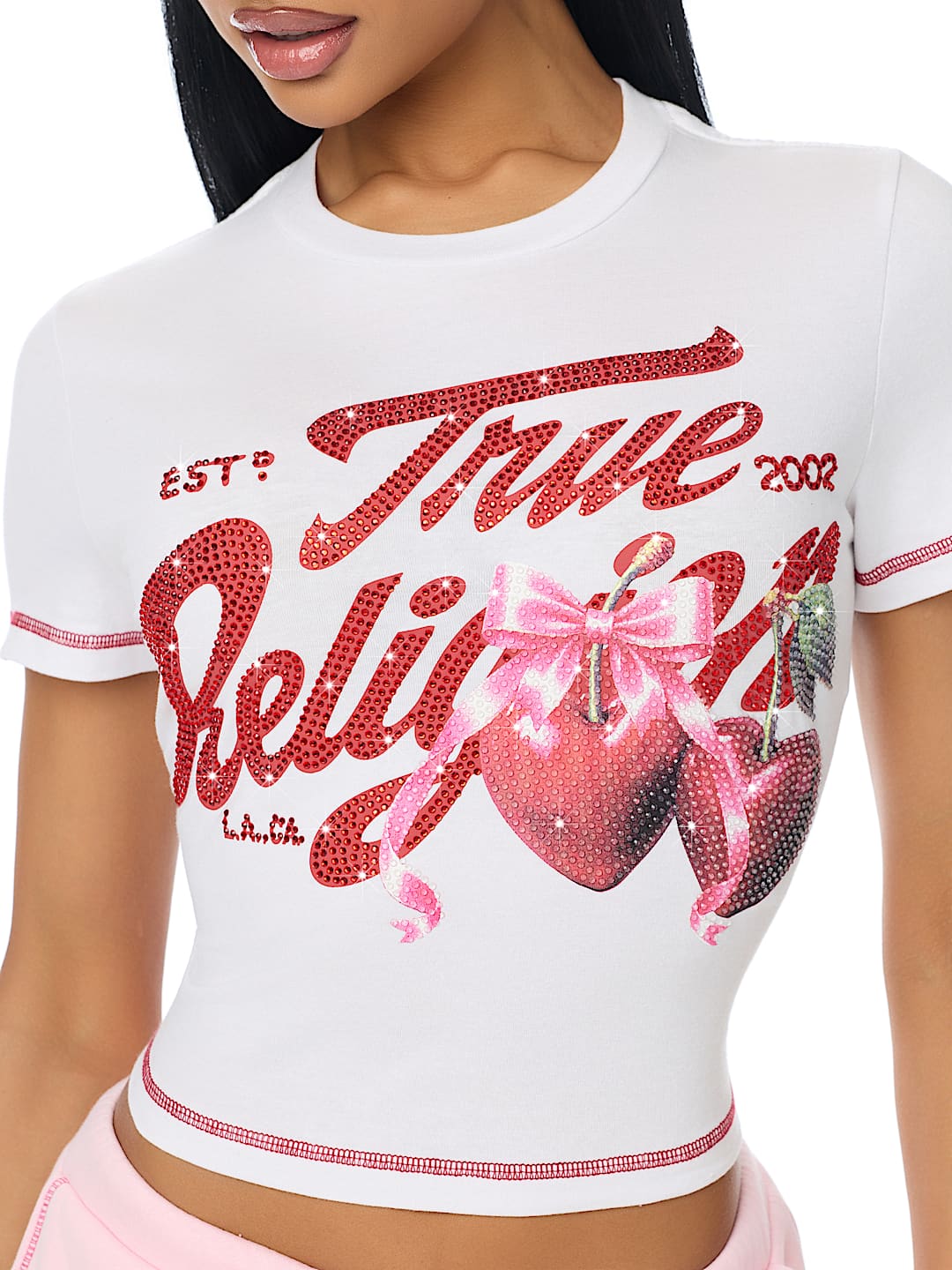 CRYSTAL CHERRY BABY TEE