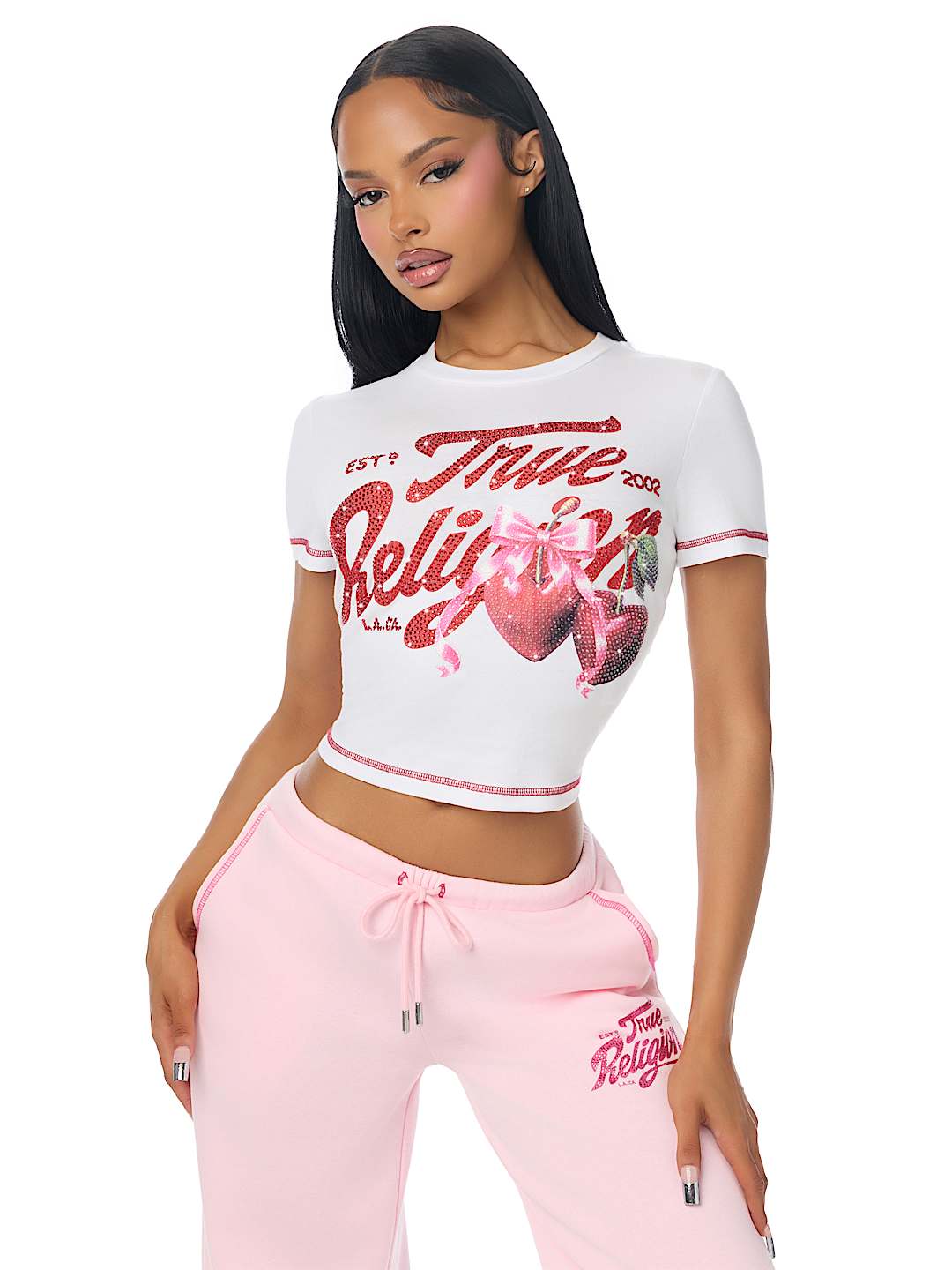 CRYSTAL CHERRY BABY TEE