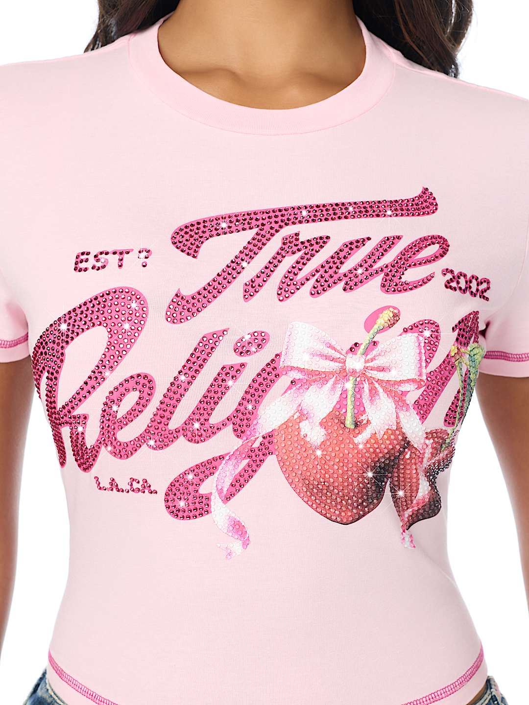 CRYSTAL CHERRY BABY TEE