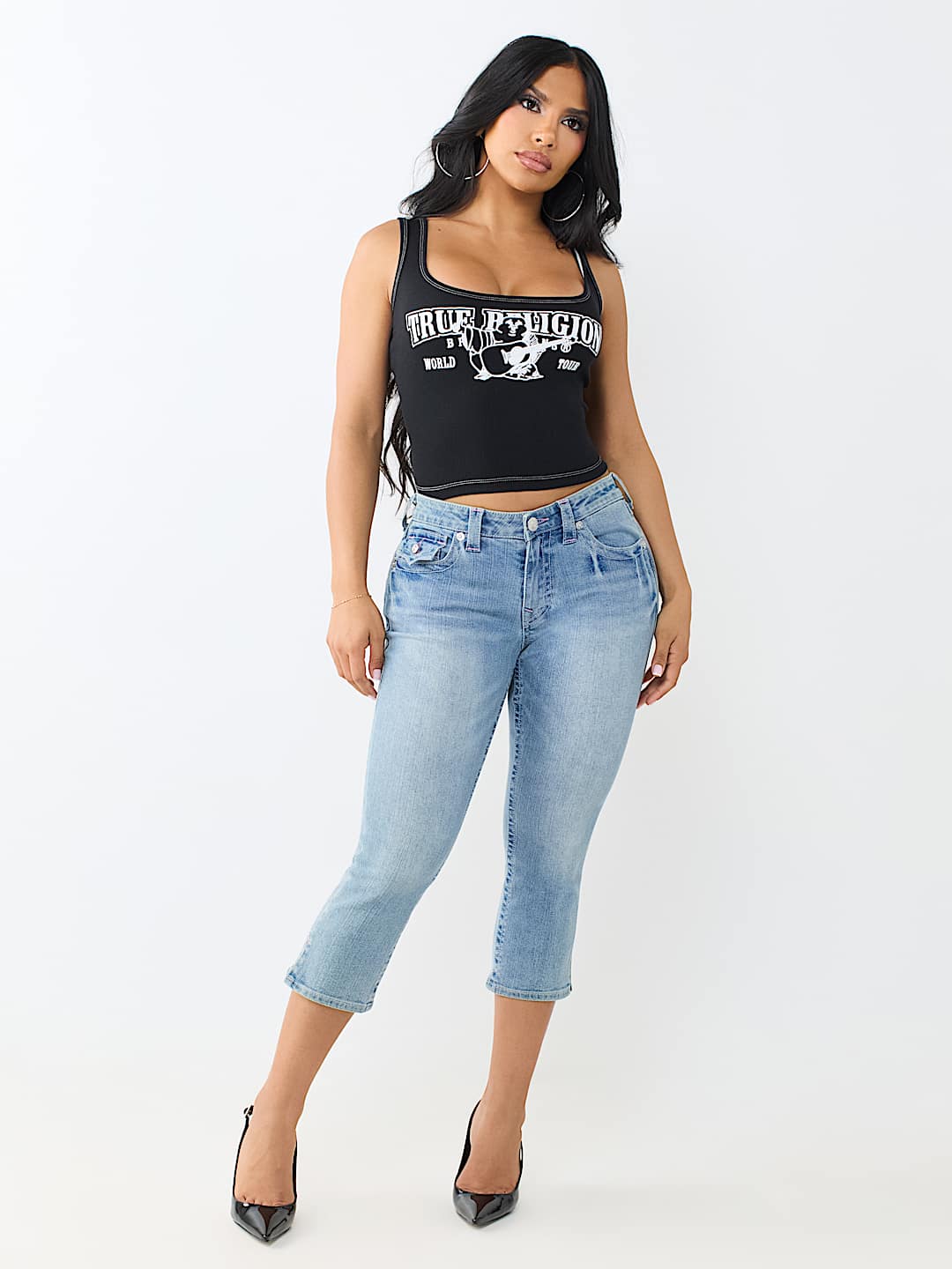JENNIE MID RISE FLAP CURVY CAPRI