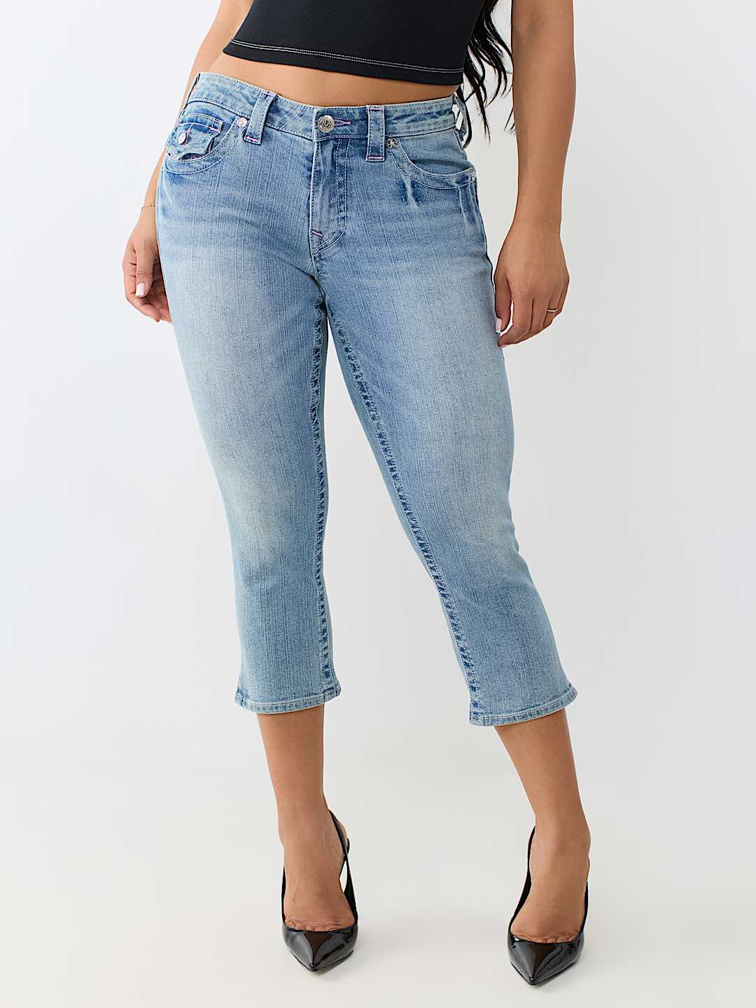 JENNIE MID RISE FLAP CURVY CAPRI