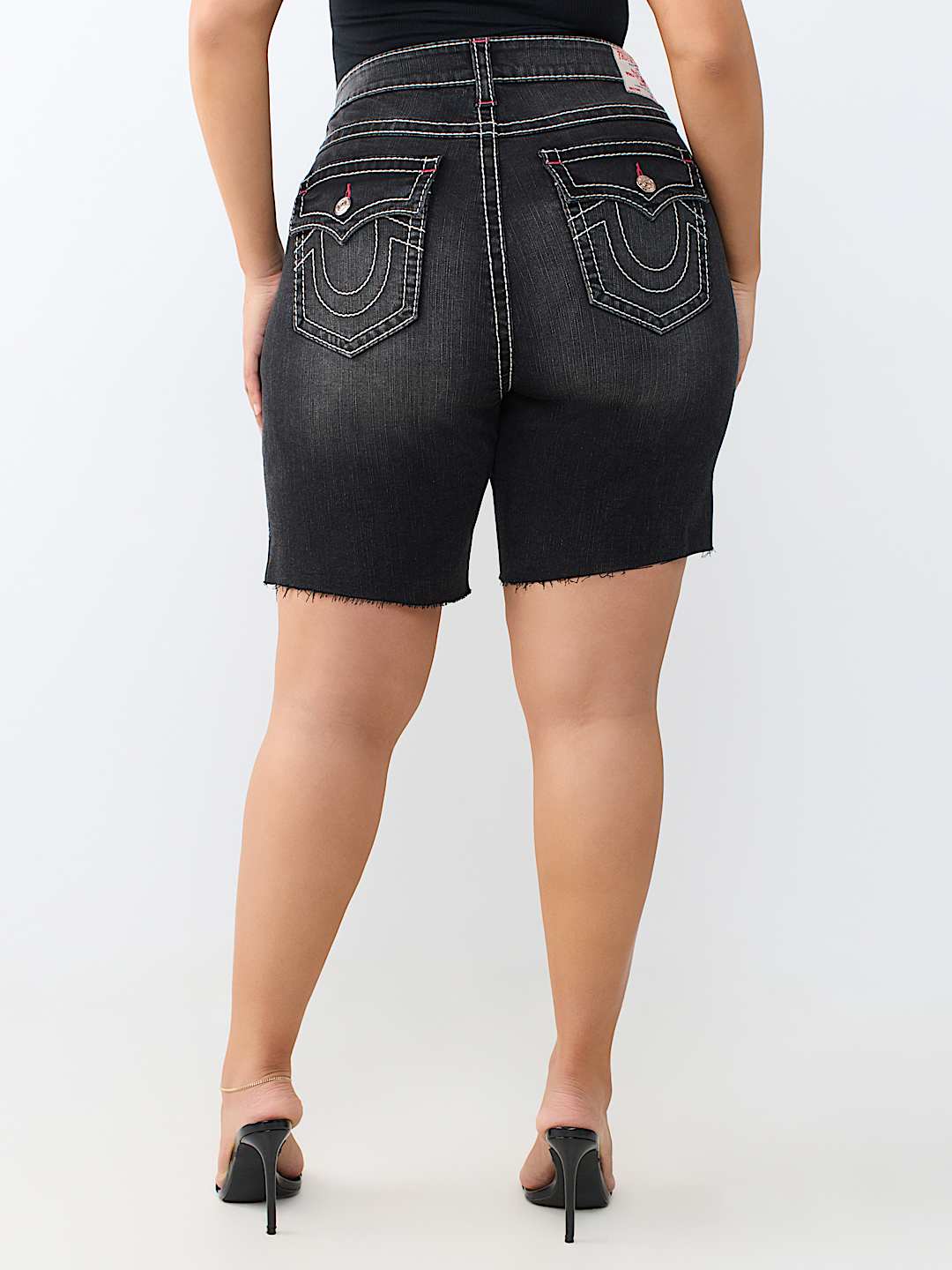 PLUS MIYA MID RISE BIG T FLAP BERMUDA SHORT 