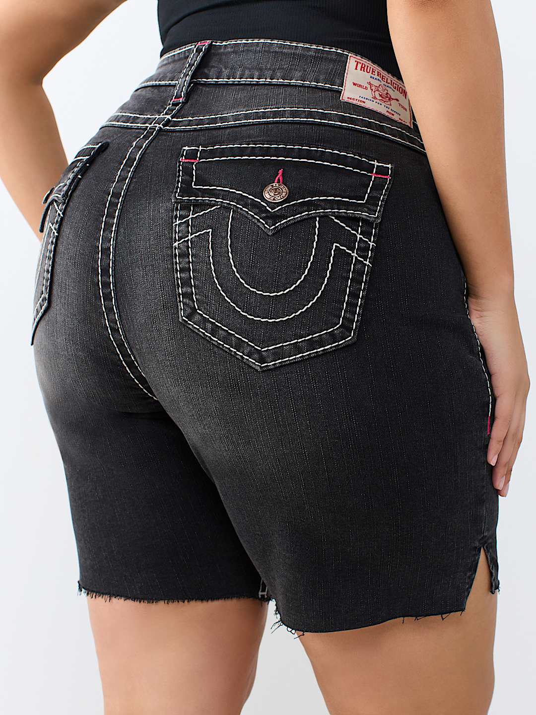 PLUS MIYA MID RISE BIG T FLAP BERMUDA SHORT 