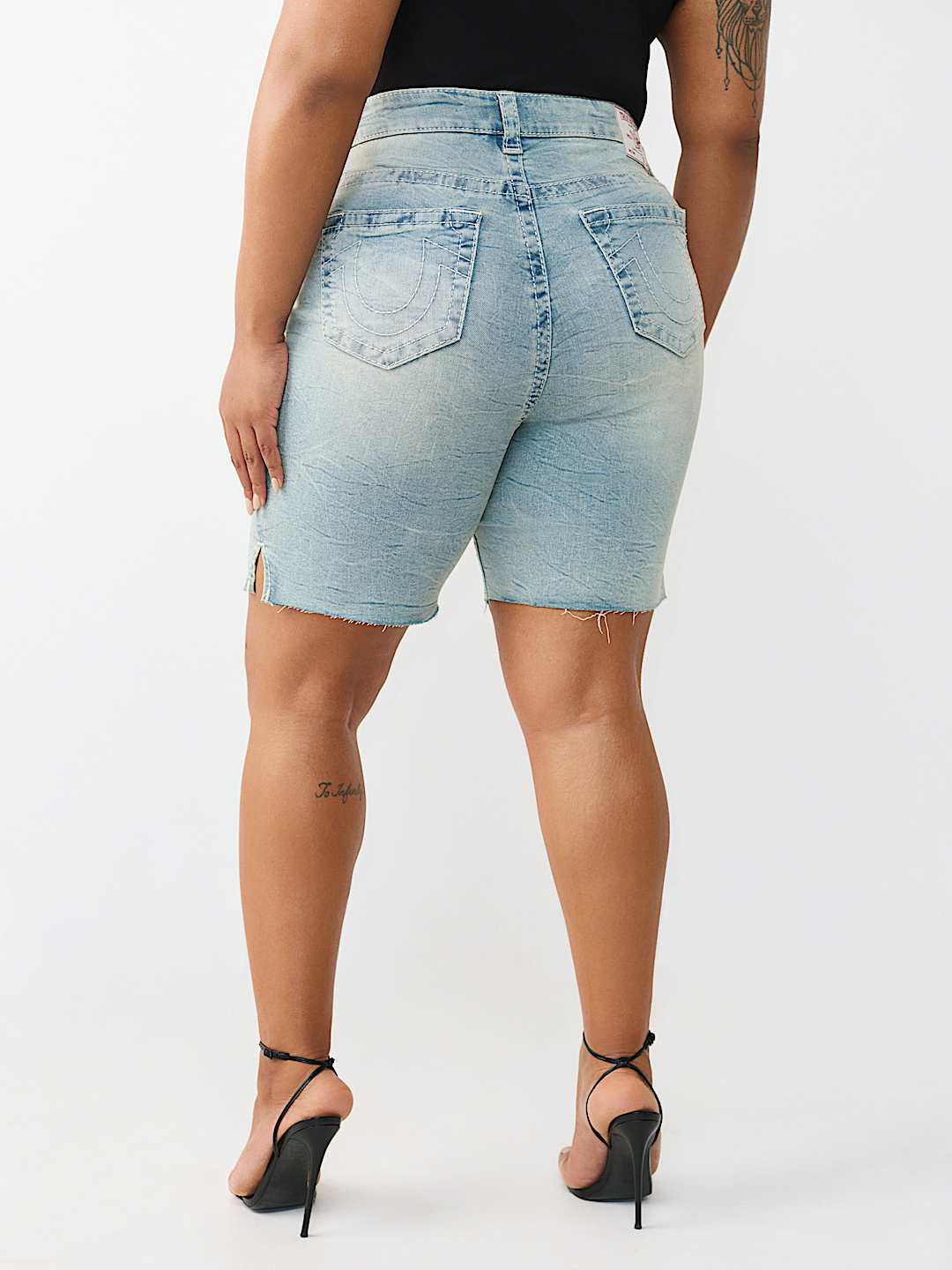 PLUS MIYA MID RISE BIG T BERMUDA SHORT