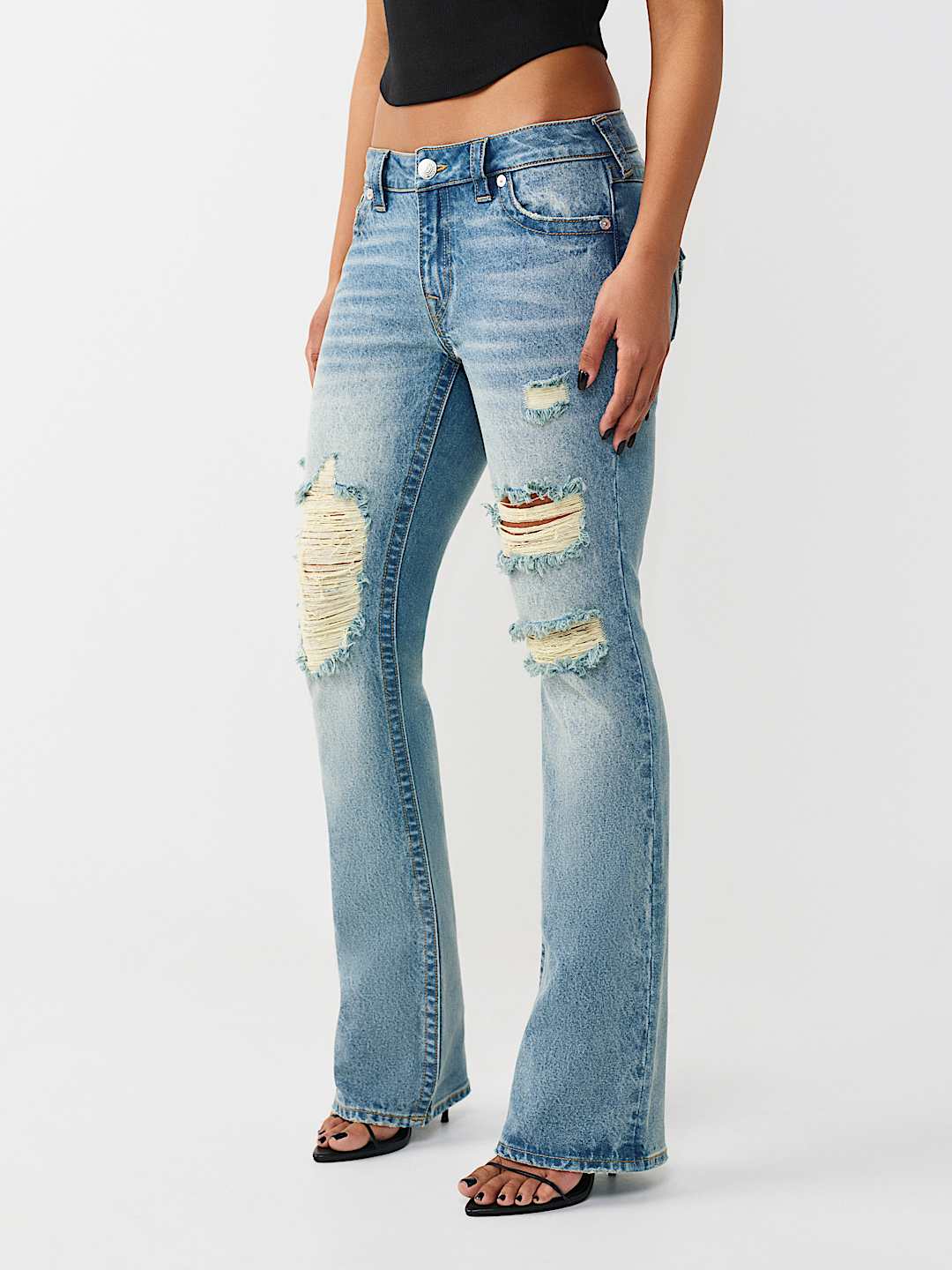 BECCA MID RISE RIGID FRONT FLAP BOOTCUT JEAN, image 3