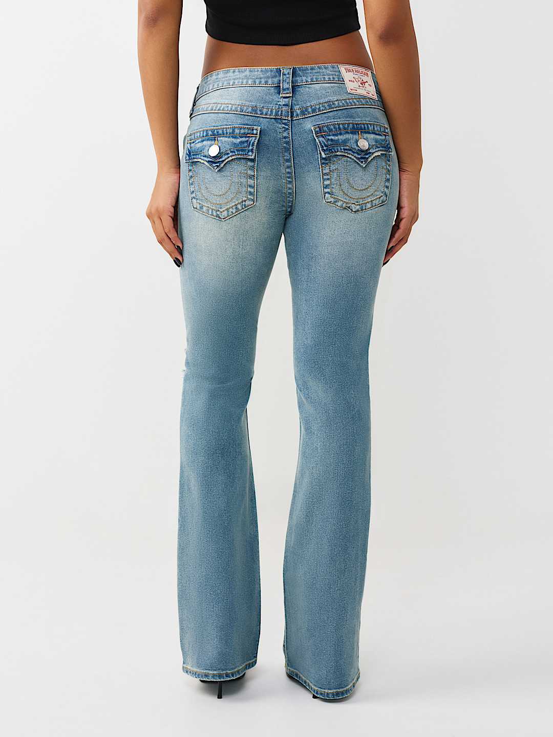 BECCA MID RISE RIGID FRONT FLAP BOOTCUT JEAN, image 4