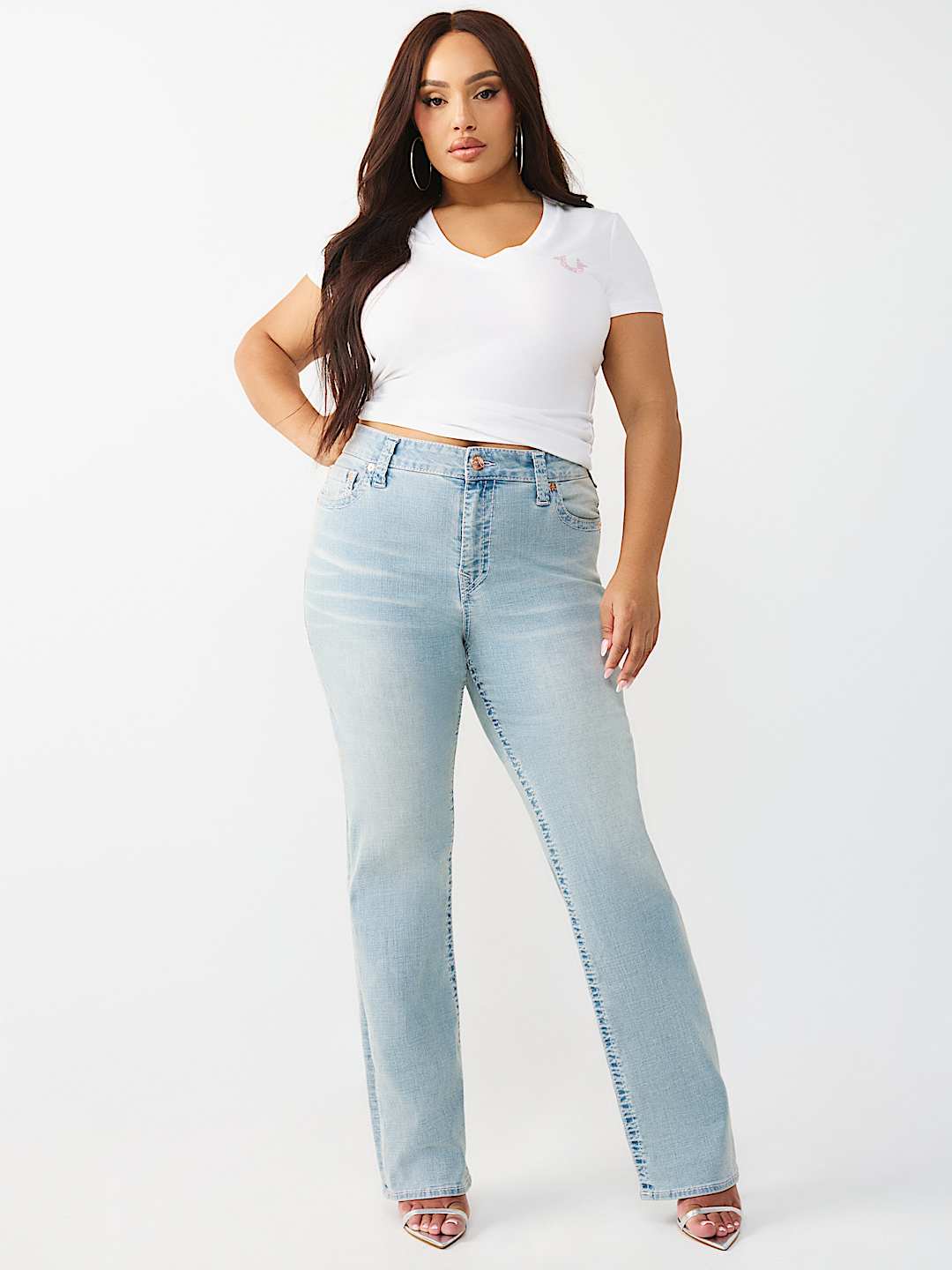 PLUS BILLIE MID RISE BIG T STRAIGHT JEAN, image 2
