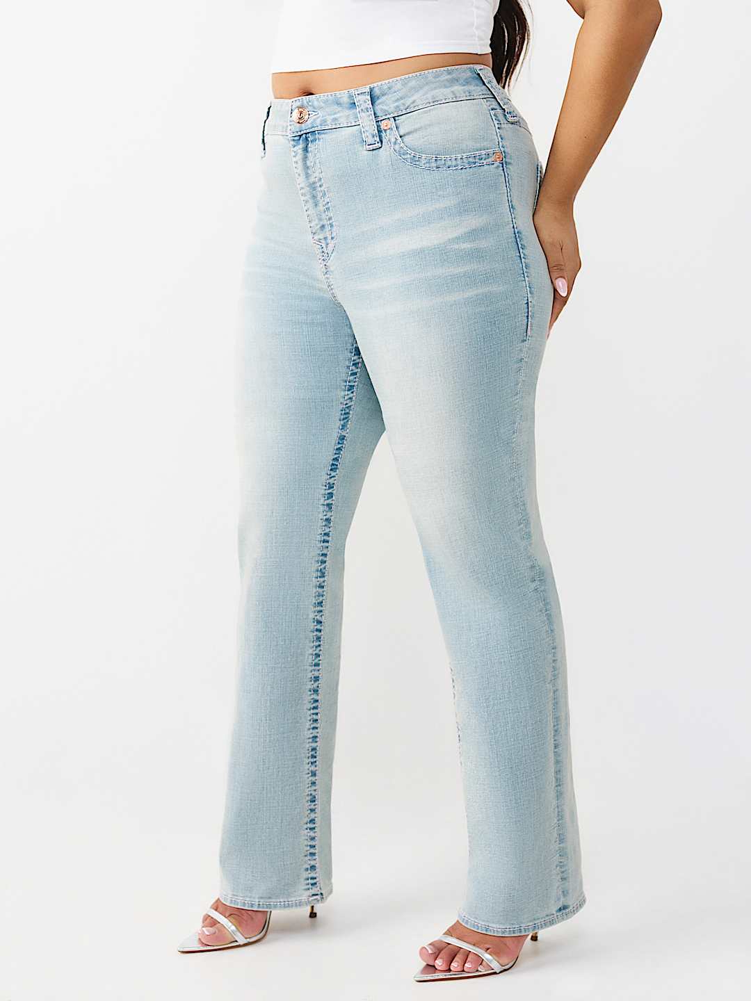 PLUS BILLIE MID RISE BIG T STRAIGHT JEAN, image 3