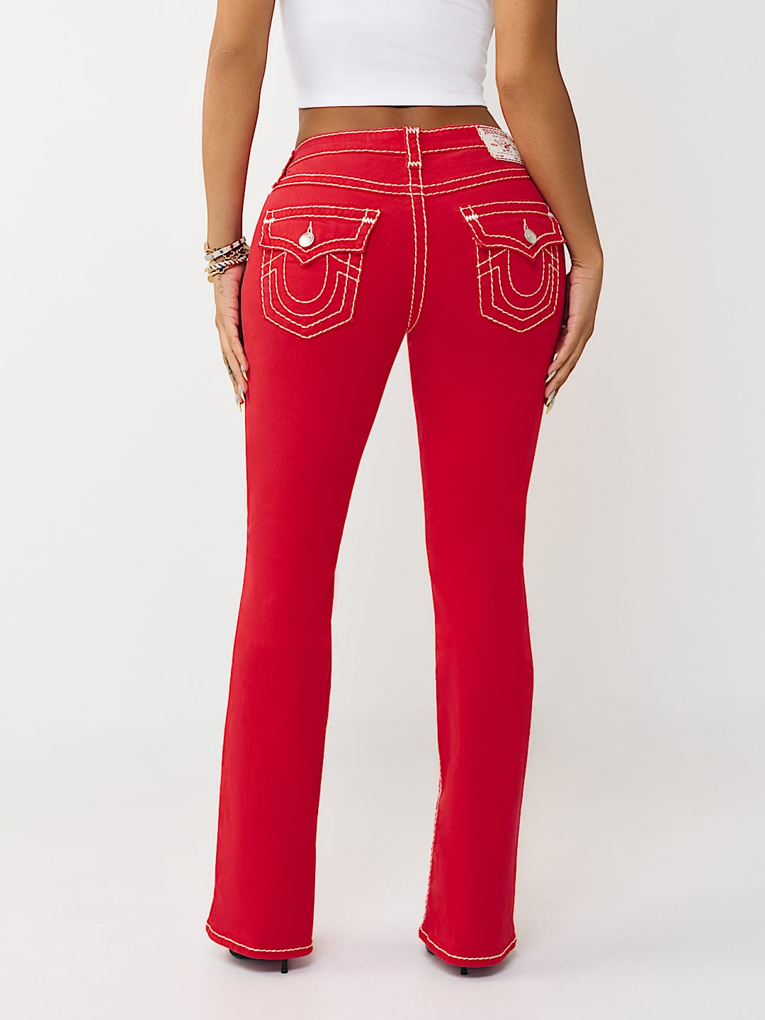 BECCA MID RISE SUPER T FLAP BOOTCUT JEAN, image 5