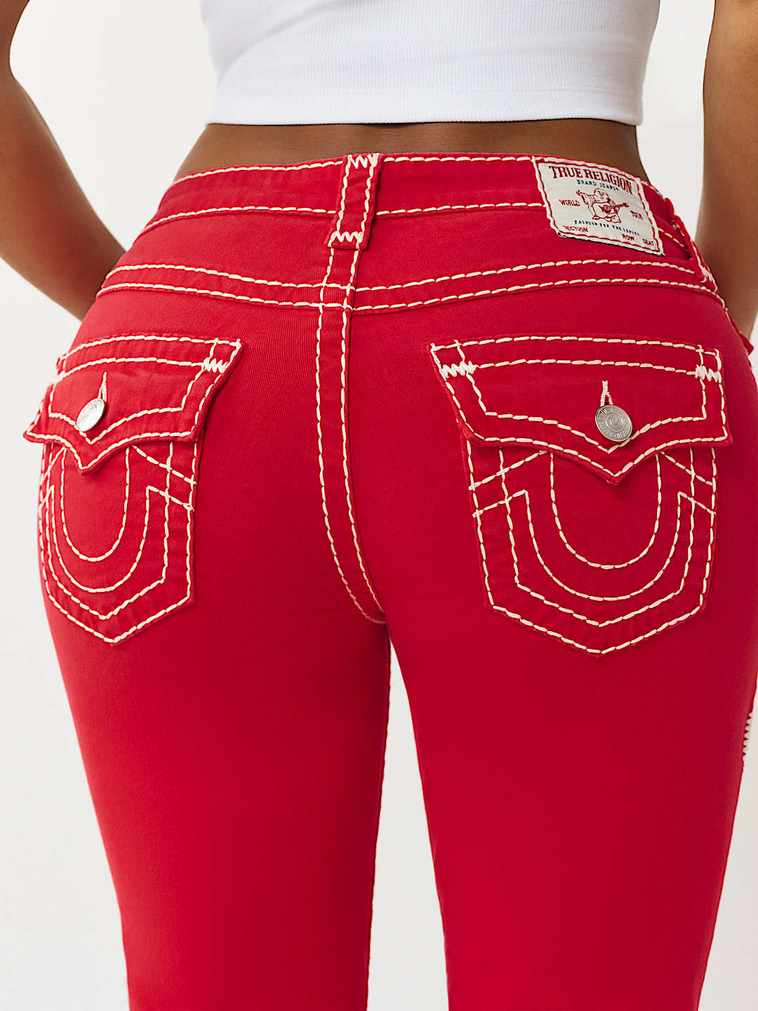 BECCA MID RISE SUPER T FLAP BOOTCUT JEAN, image 1