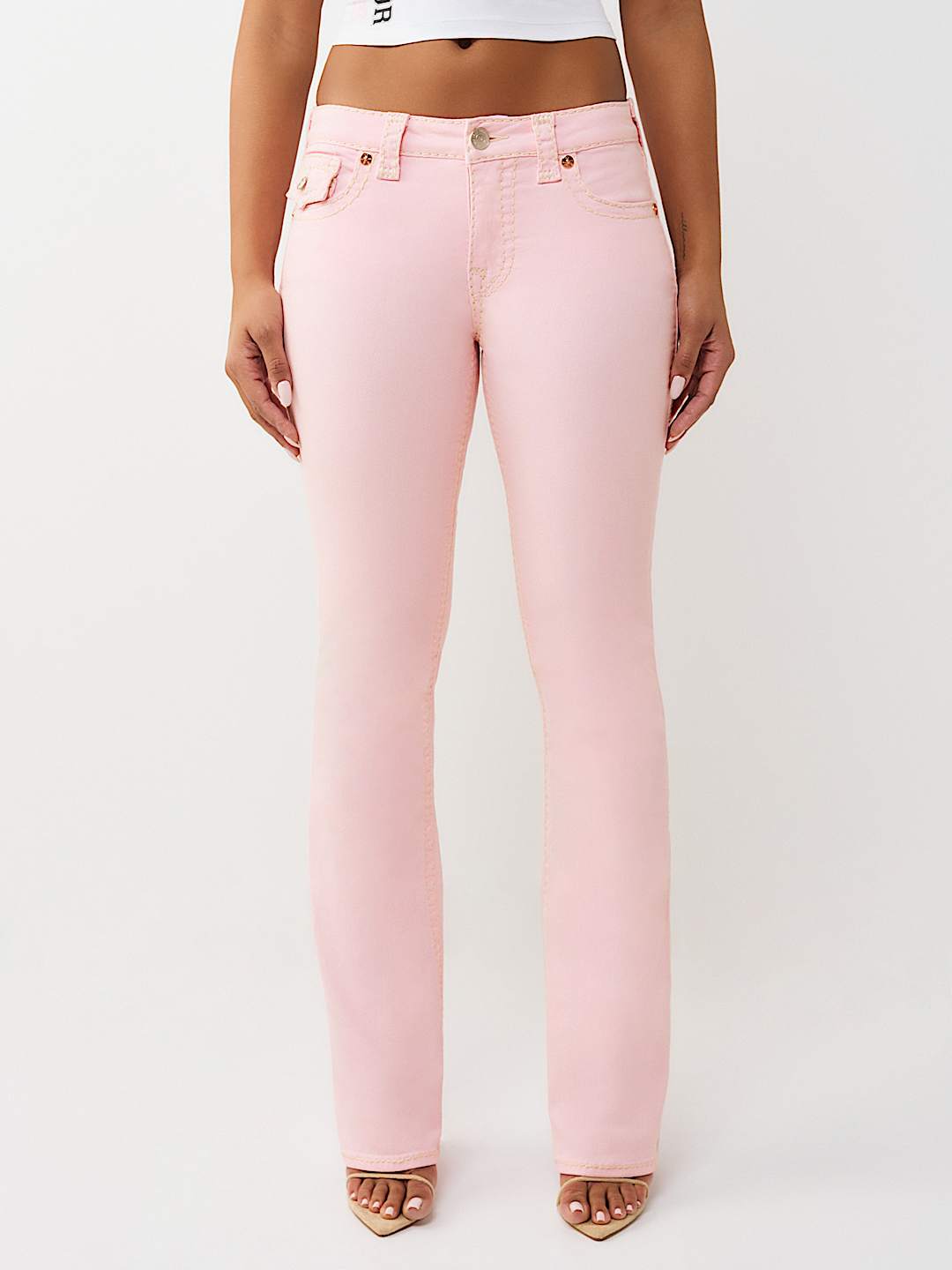 BECCA MID RISE SUPER T FLAP BOOTCUT JEAN, image 2