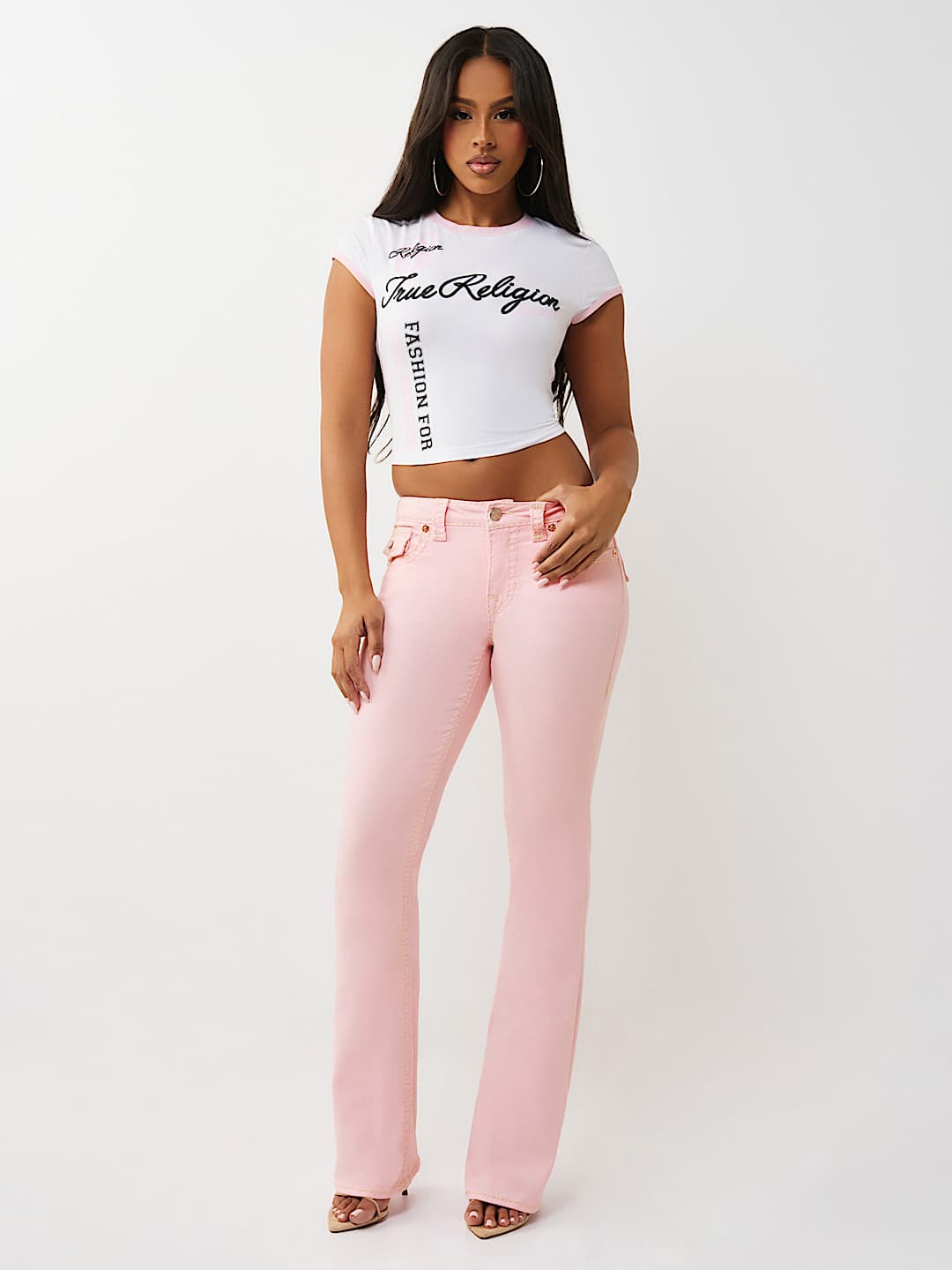 BECCA MID RISE SUPER T FLAP BOOTCUT JEAN, image 3