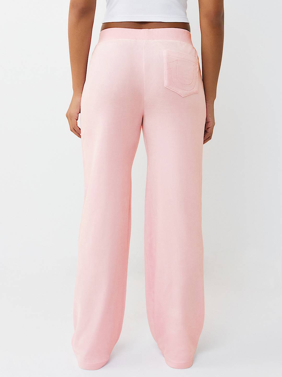 CRYSTAL MID RISE VELOUR STRAIGHT LEG SWEATPANT, image 6