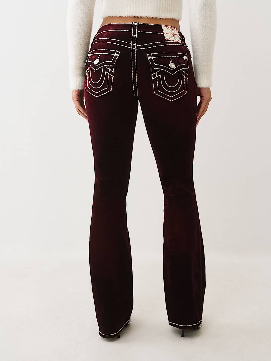 BECCA MID RISE VELVET SUPER T BOOTCUT JEAN, image 5