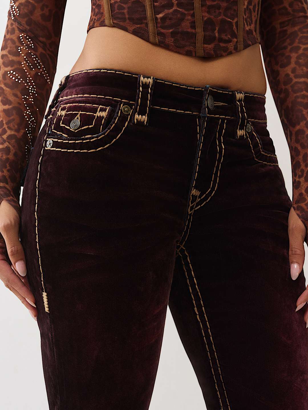 BILLIE MID RISE VELVET SUPER T STRAIGHT JEAN, image 6