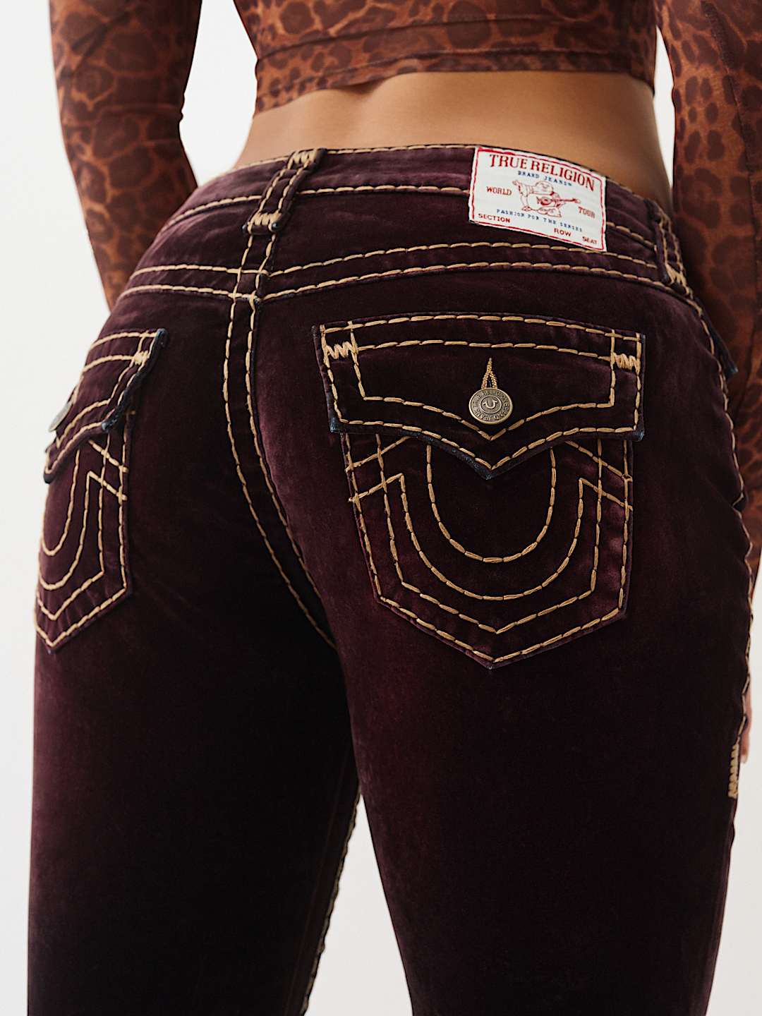 BILLIE MID RISE VELVET SUPER T STRAIGHT JEAN, image 1