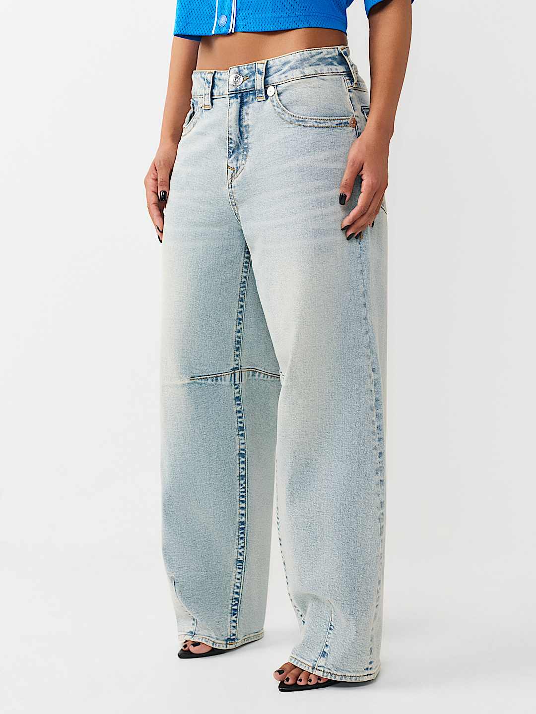 BAILEY MID RISE FLAP BARREL JEAN, image 3