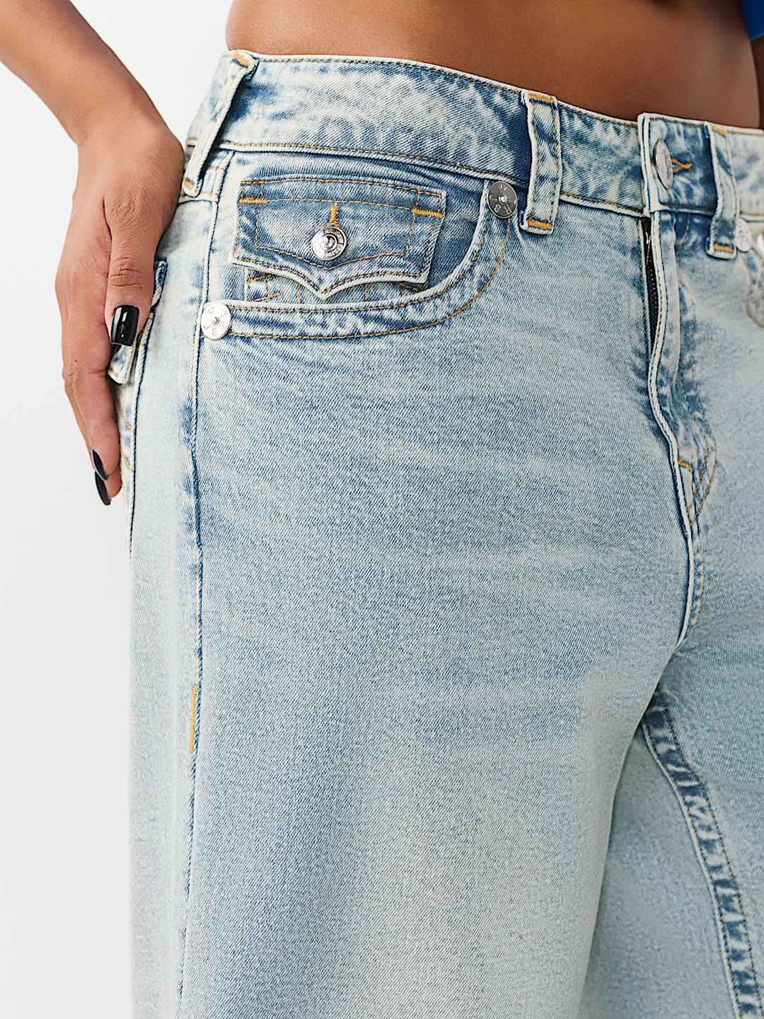 BAILEY MID RISE FLAP BARREL JEAN, image 6