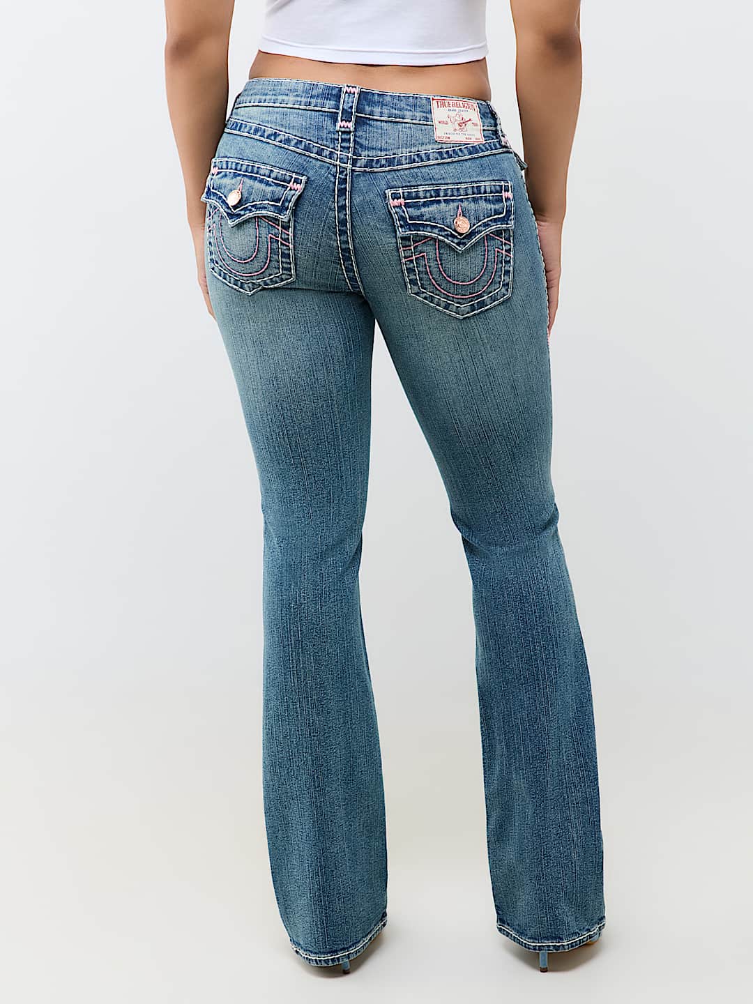 BECCA MID RISE SUPER T FLAP BOOTCUT JEAN