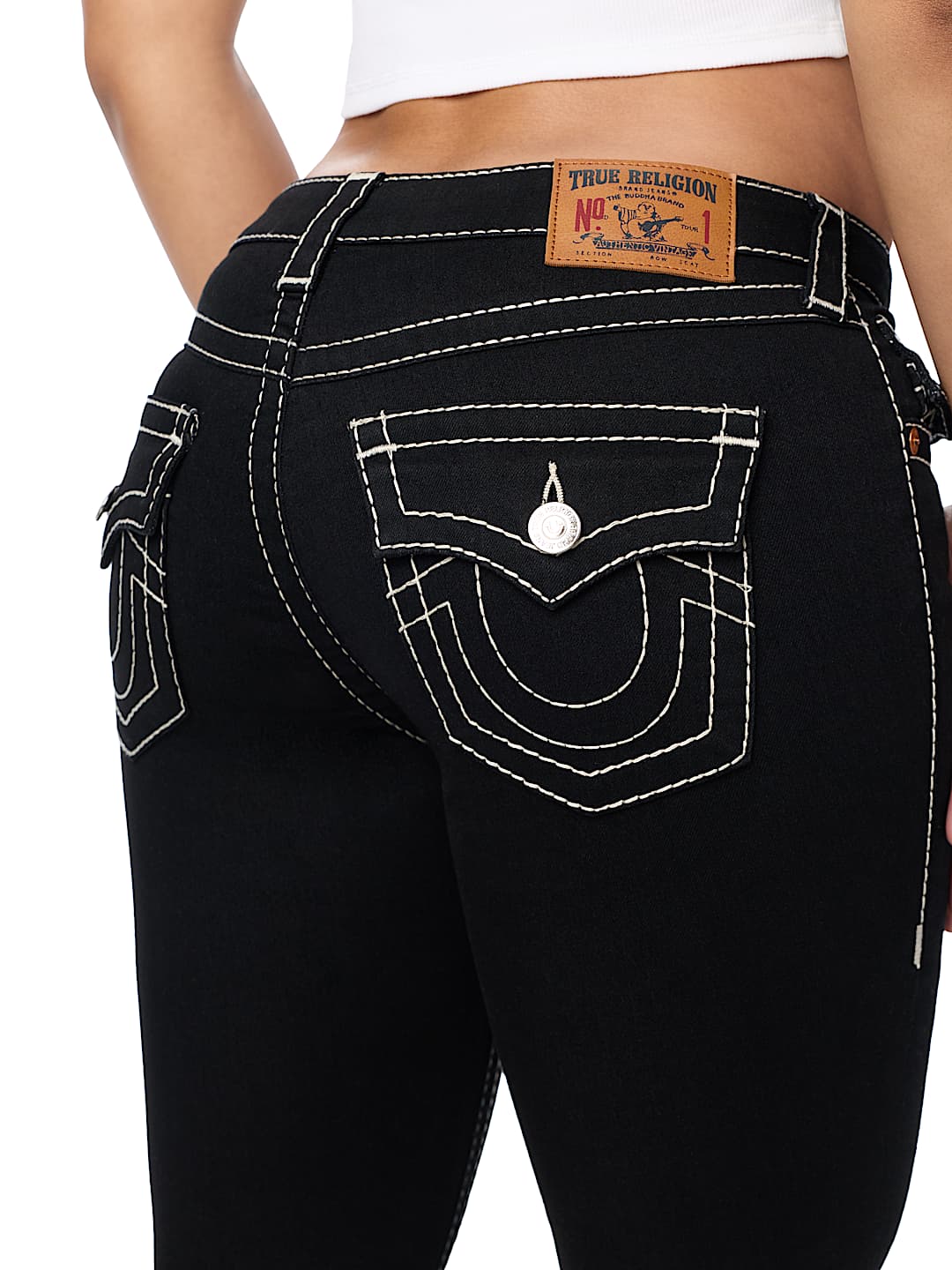 BECCA MID RISE UPSIDE DOWN FLAP BOOTCUT JEAN