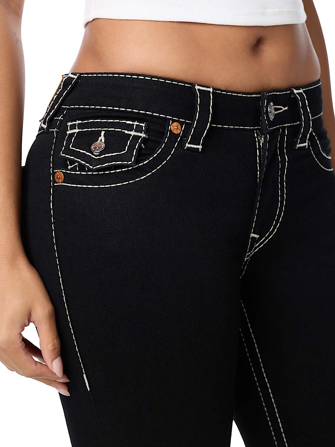 BECCA MID RISE UPSIDE DOWN FLAP BOOTCUT JEAN