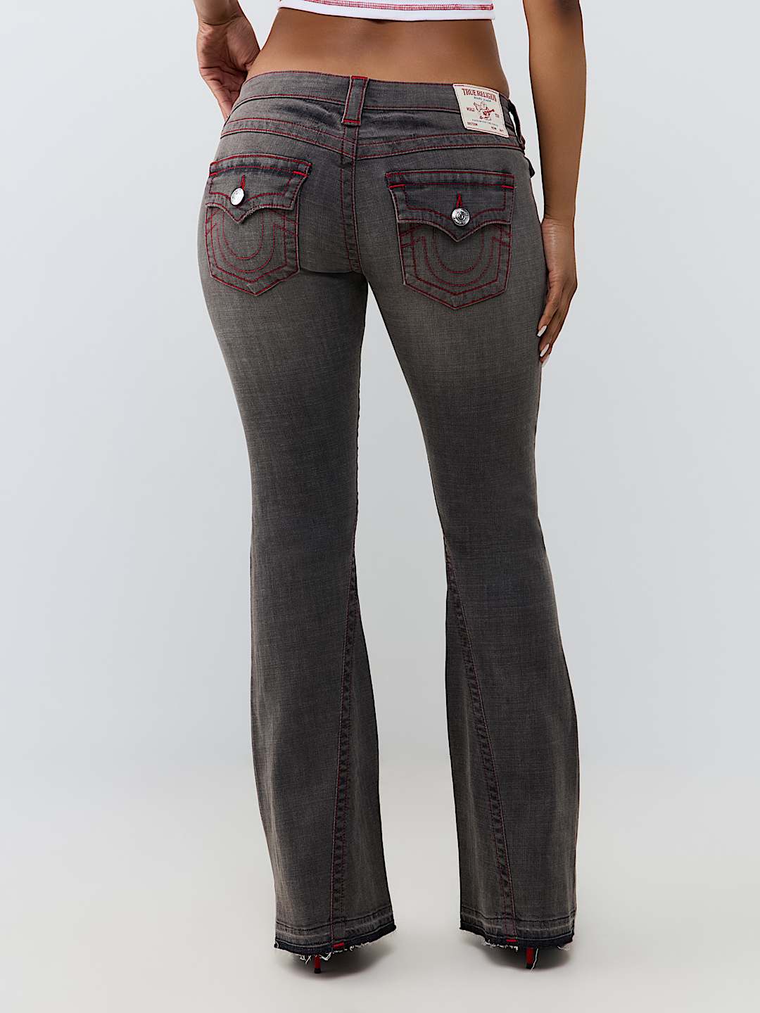 JOEY LOW RISE RELEASED HEM FLAP FLARE JEAN 