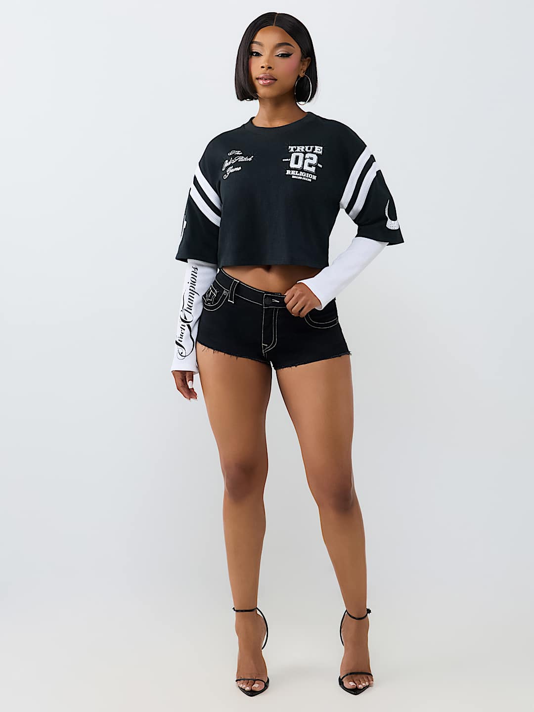 CRYSTAL JERSEY SPORTY TOP