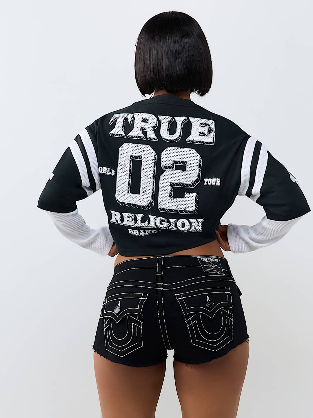 CAMISETA DEPORTIVA DE JERSEY CON CRISTALES