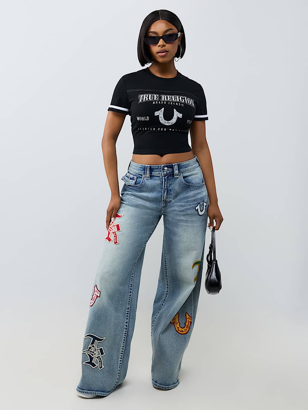 JESSIE MID RISE PATCH FLAP SUPER BAGGY JEAN