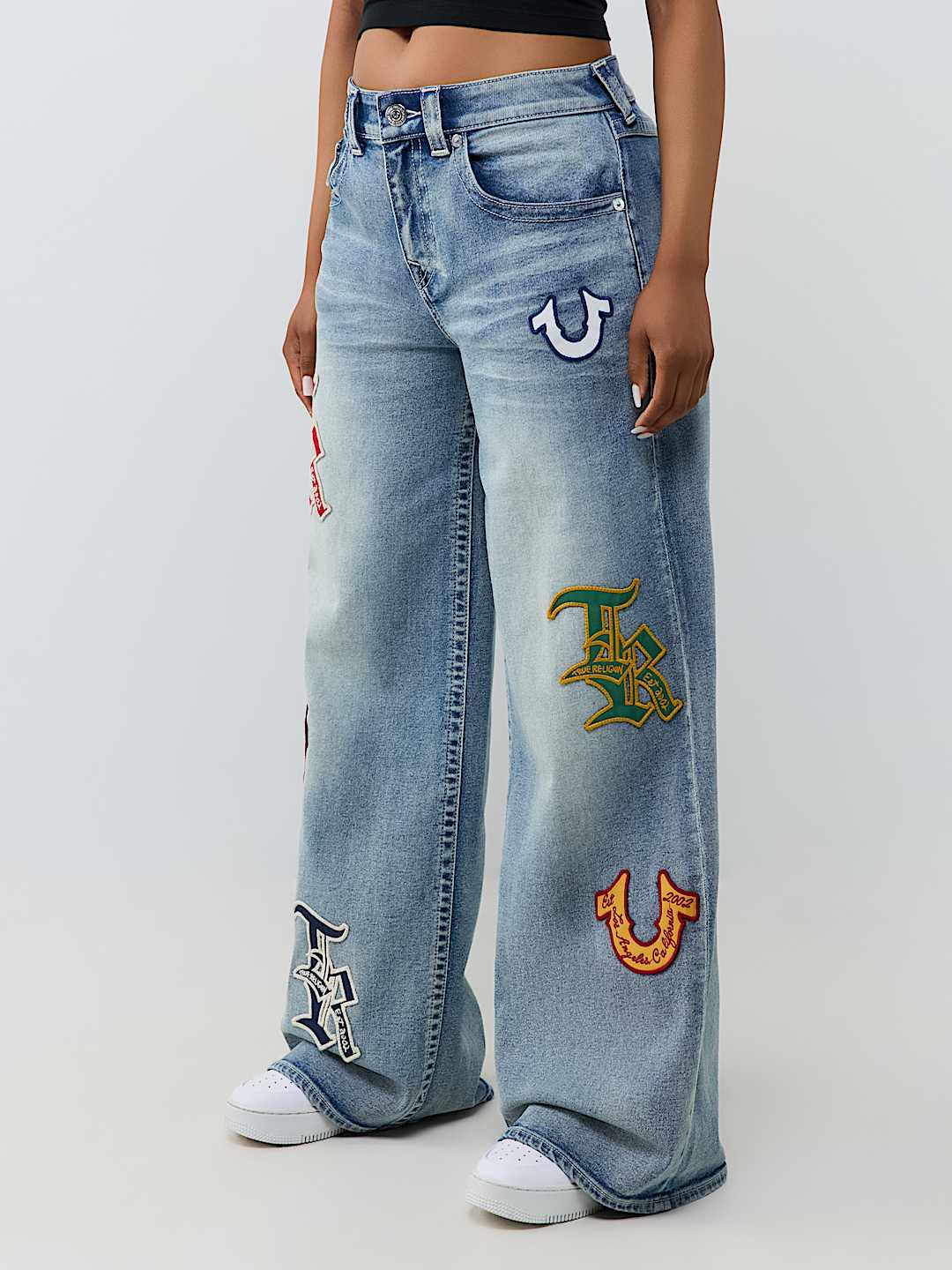 JESSIE MID RISE PATCH FLAP SUPER BAGGY JEAN