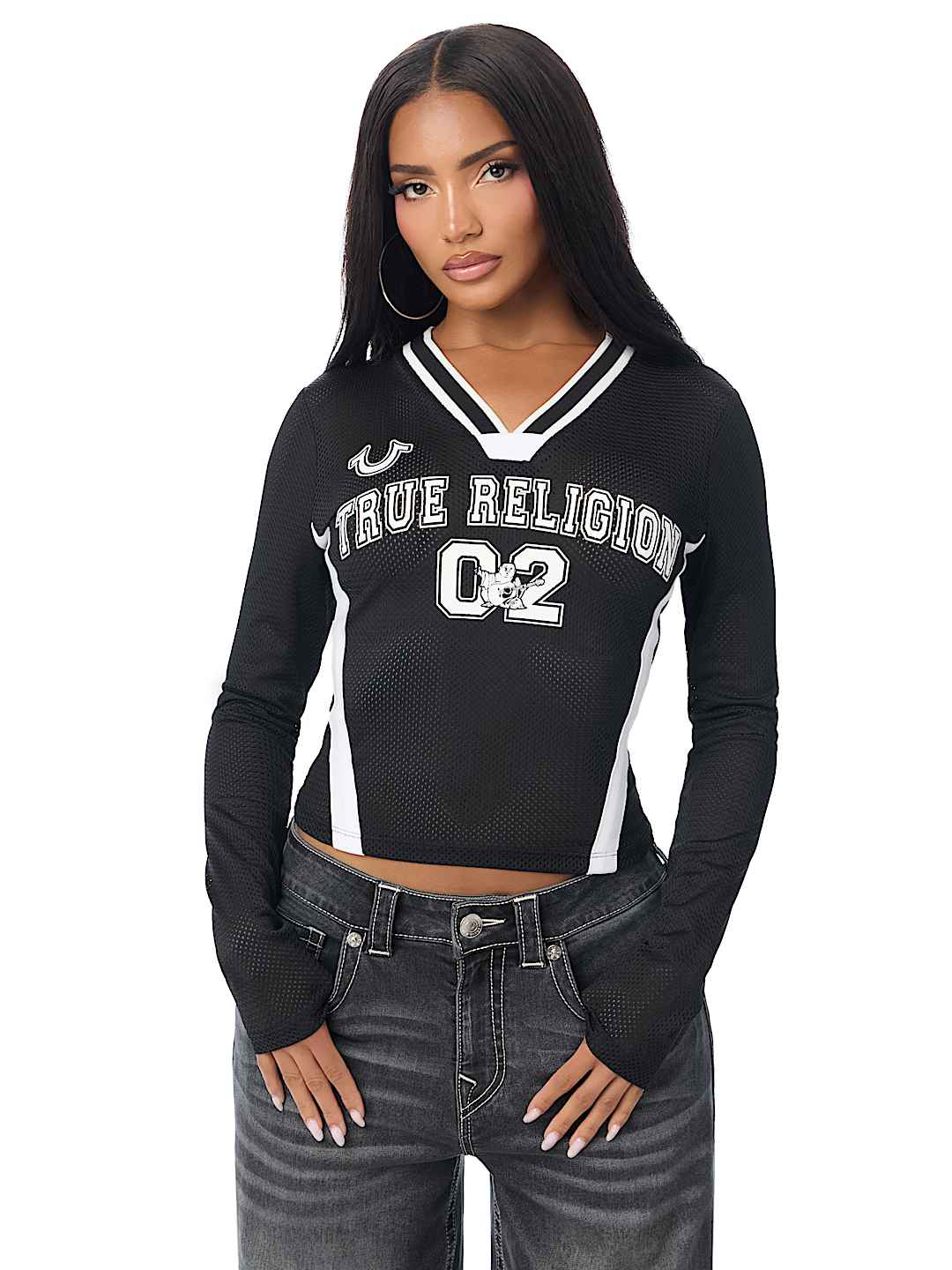 MESH SPORTY LONG SLEEVE TOP