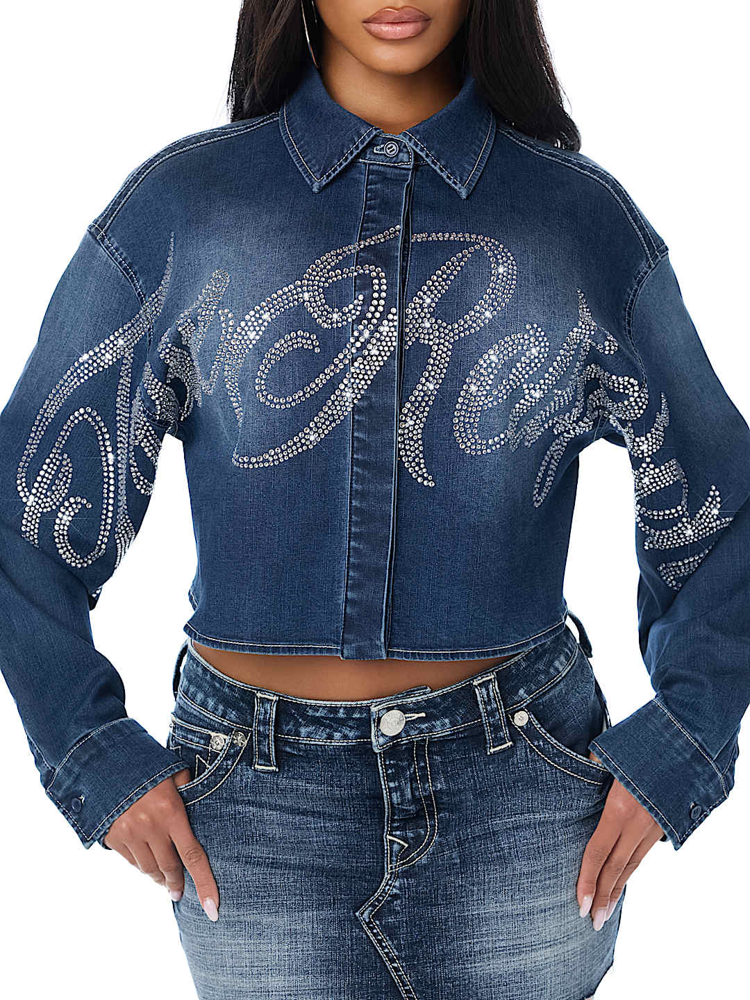 RELAXED SHORT DENIM SHIRT