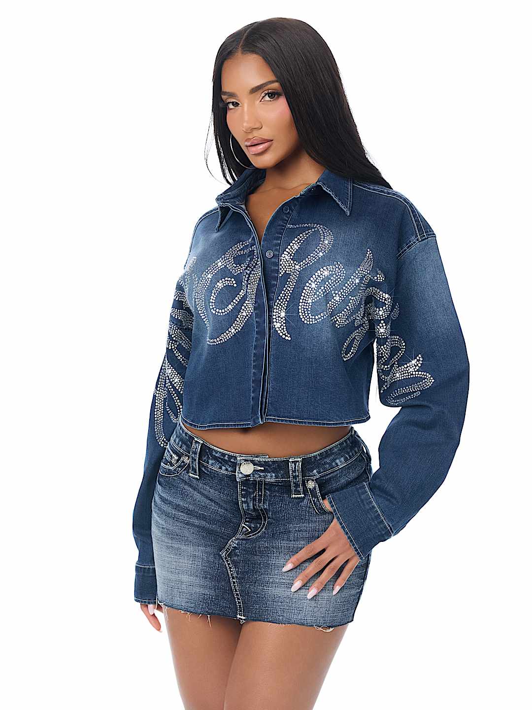 RELAXED SHORT DENIM SHIRT