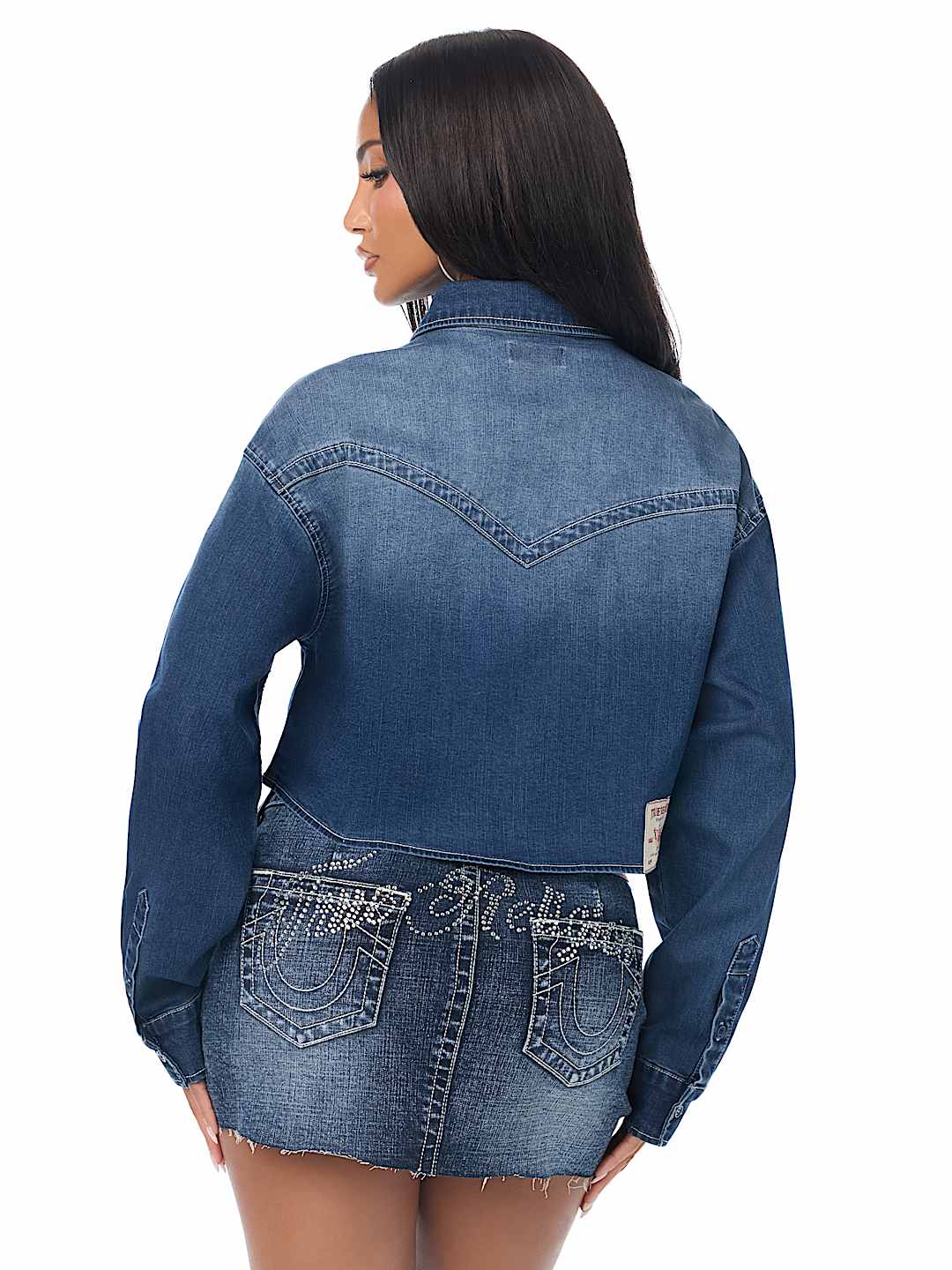 RELAXED SHORT DENIM SHIRT