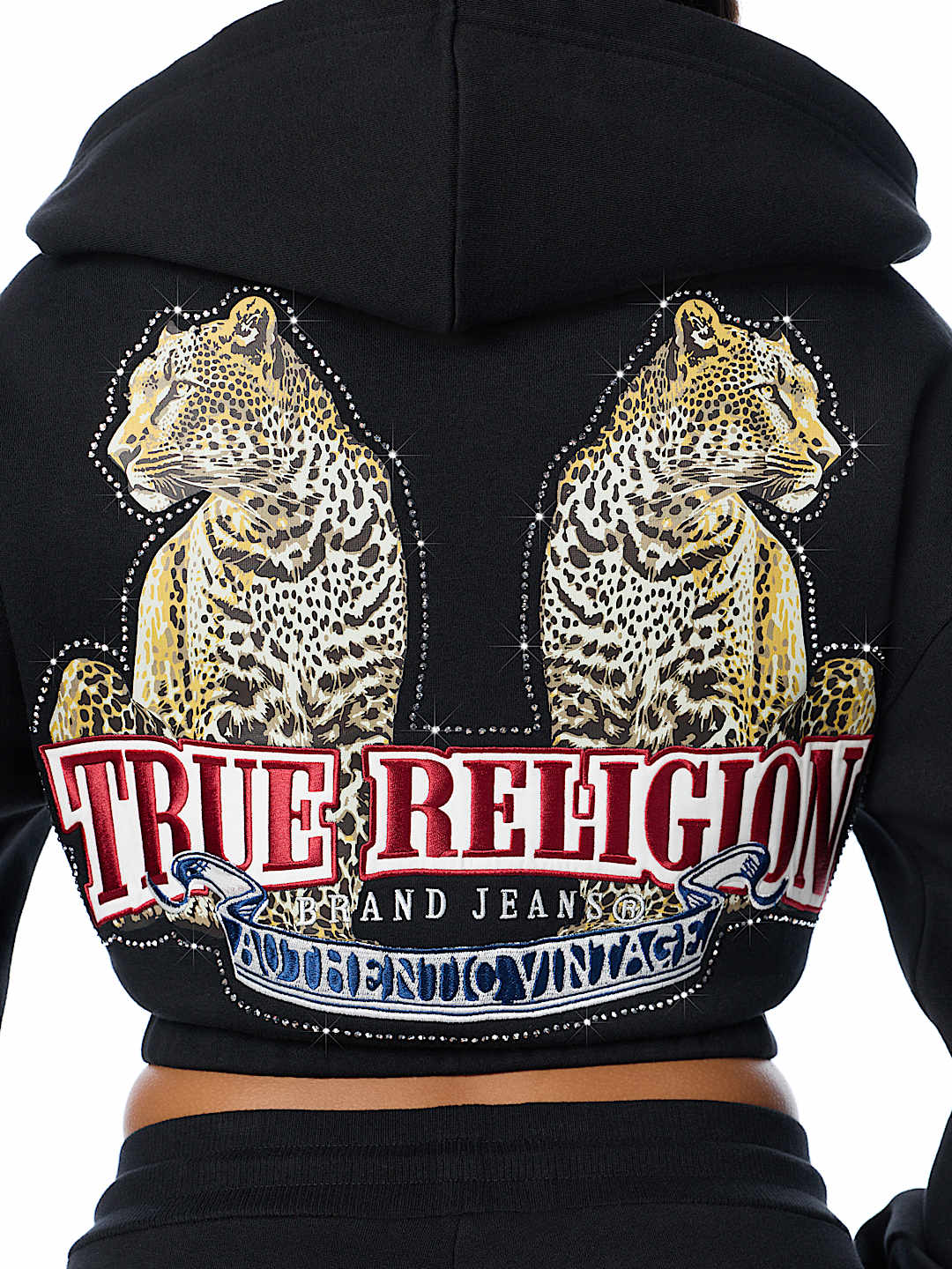CRYSTAL RELAXED VARSITY ZIP HOODIE